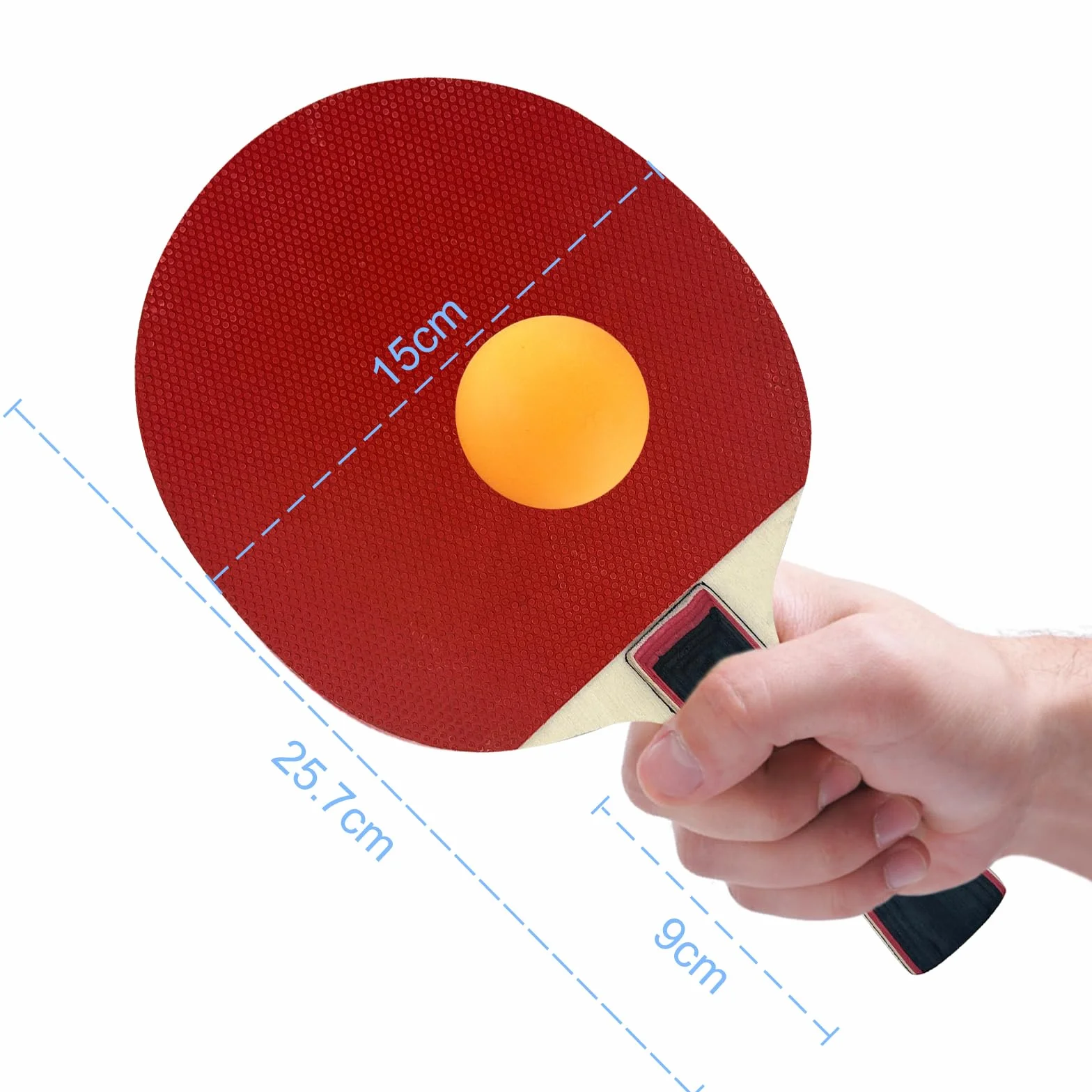 Diompirux Sets de Ping Pong 2 Raquetas 3 Pelotas 1 Bolsa, Kit de Tenis de Mesa para Juegos Profesionales y Recreativos
