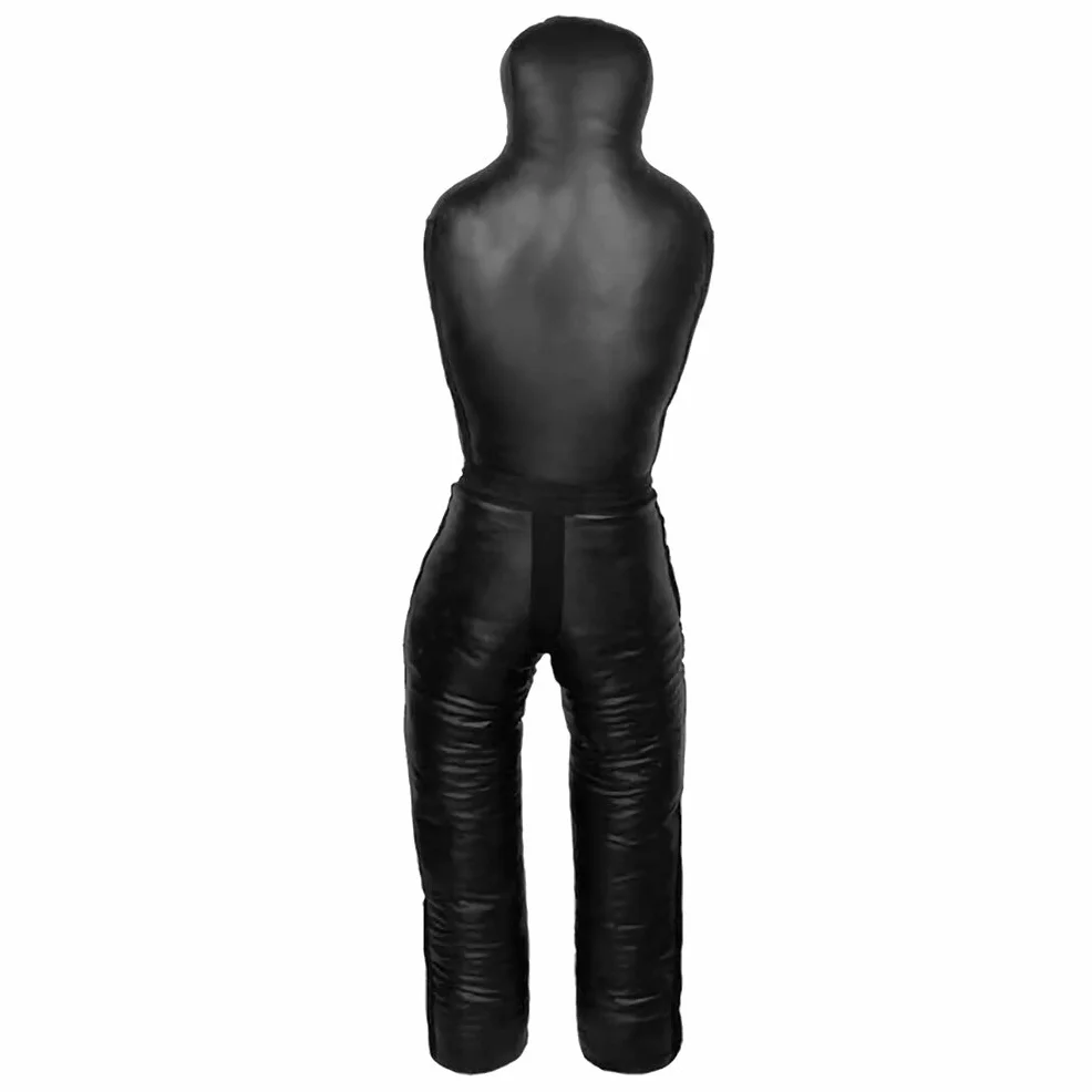 Muñeco de Boxeo de Pie para Adultos 180 cm Aoneky Grappling Dummy MMA Judo Lucha Negro Piel Sintética