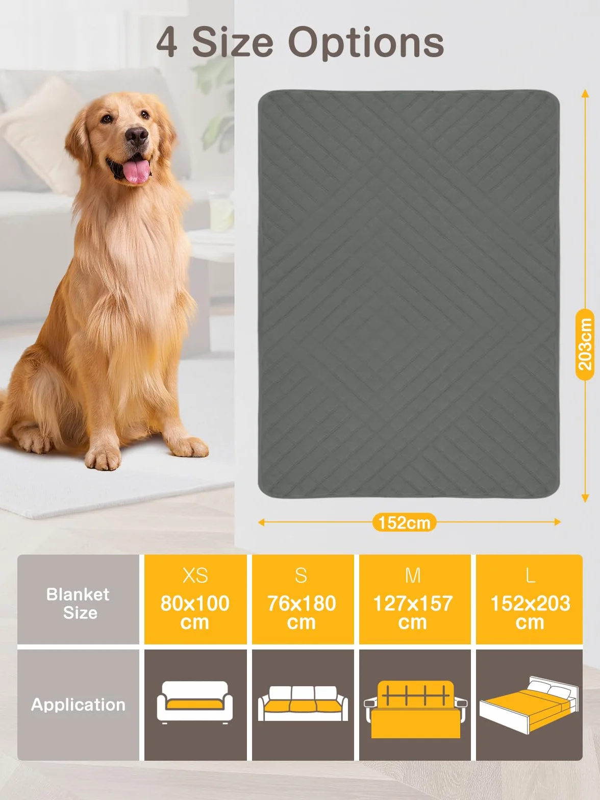 Manta impermeable para perro, funda de cama suave para mascotas, tapete antideslizante, protector de muebles, lavable, a prueba de arañazos, resistente al pelo de mascotas, para cachorros