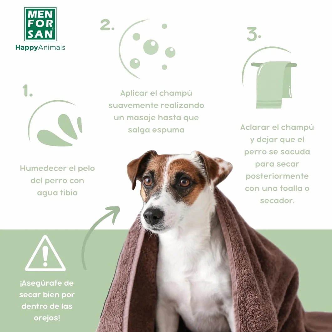 MENFORSAN Champú Aloe Vera para Perros | Hidrata en profundidad | Acción Anti Irritaciones y Anti Eczemas | 100% Natural | Herbácea | 1L