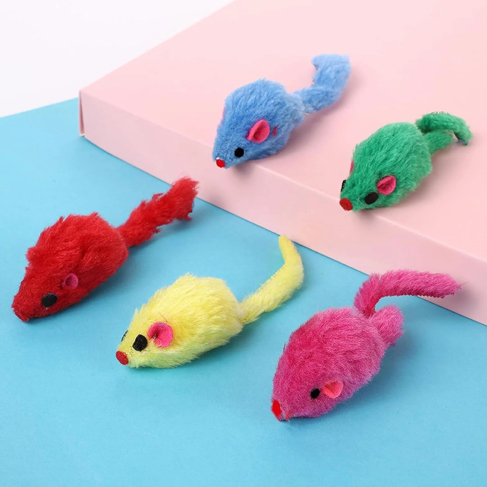 12 Piezas Juguetes para Gato, Peludo Juguetes Gato, Ratones de Juguete para Gatitos, Juguete Interactivo con Hierba gatera, para Gatos Jueguen, Caza, Ejercicio