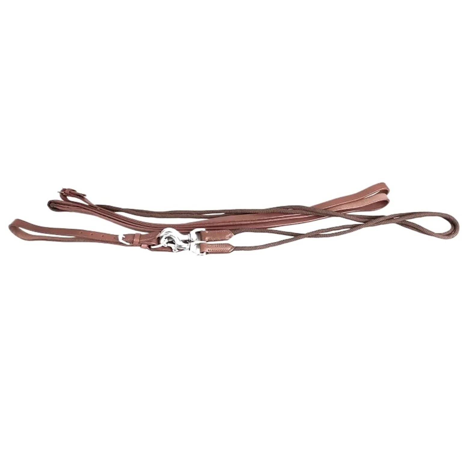 Ayuda de Entrenamiento de Cuero, riendas Escolares ecuestres, Brida for Montar a Caballo, Cuerdas largas for Caballos de Color marrón y Negro para Caballos(Brown)