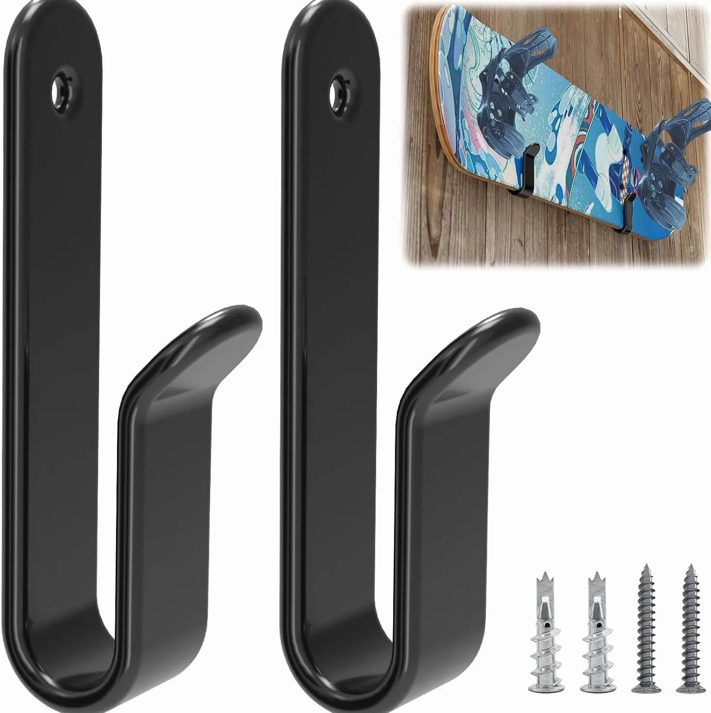 Soporte Skate Pared Porta Tablas Surf Universal Monopatín Longboard Snowboard Multifuncional