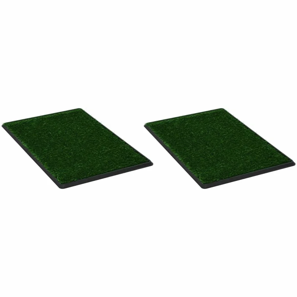 Inodoros mascotas con bandeja césped artificial 2 uds 76x51x3cm,Producto para mascotas y animales,Productos para mascotas,Kits de adiestramiento para mascotas,Empapadores para mascotas-170770