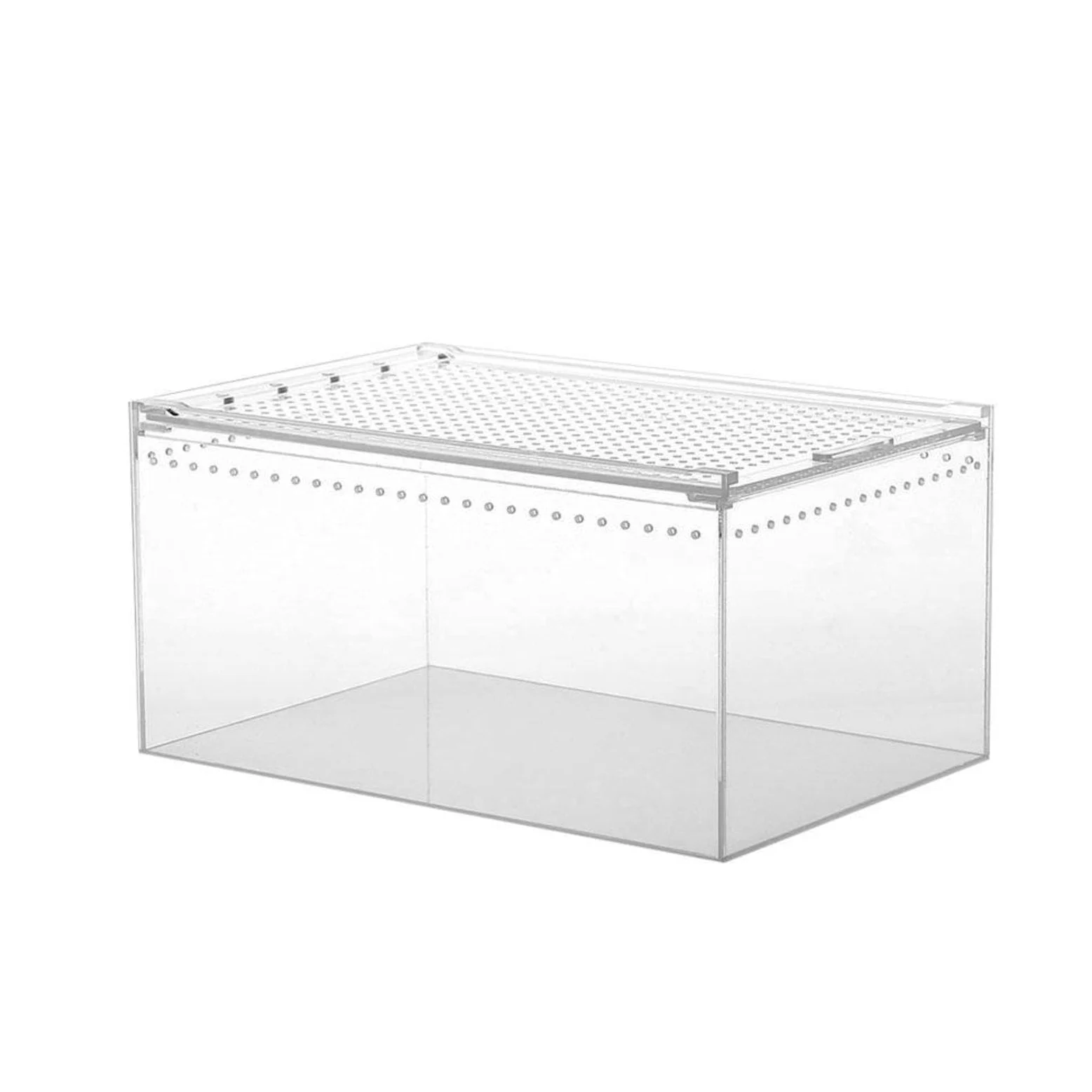 de alimentación de reptiles, para cría de mascotas, Jaula para hábitat | animal transparente con orificios transpirables | Contenedor para el transporte de tortugas y tortugas con diseño a for