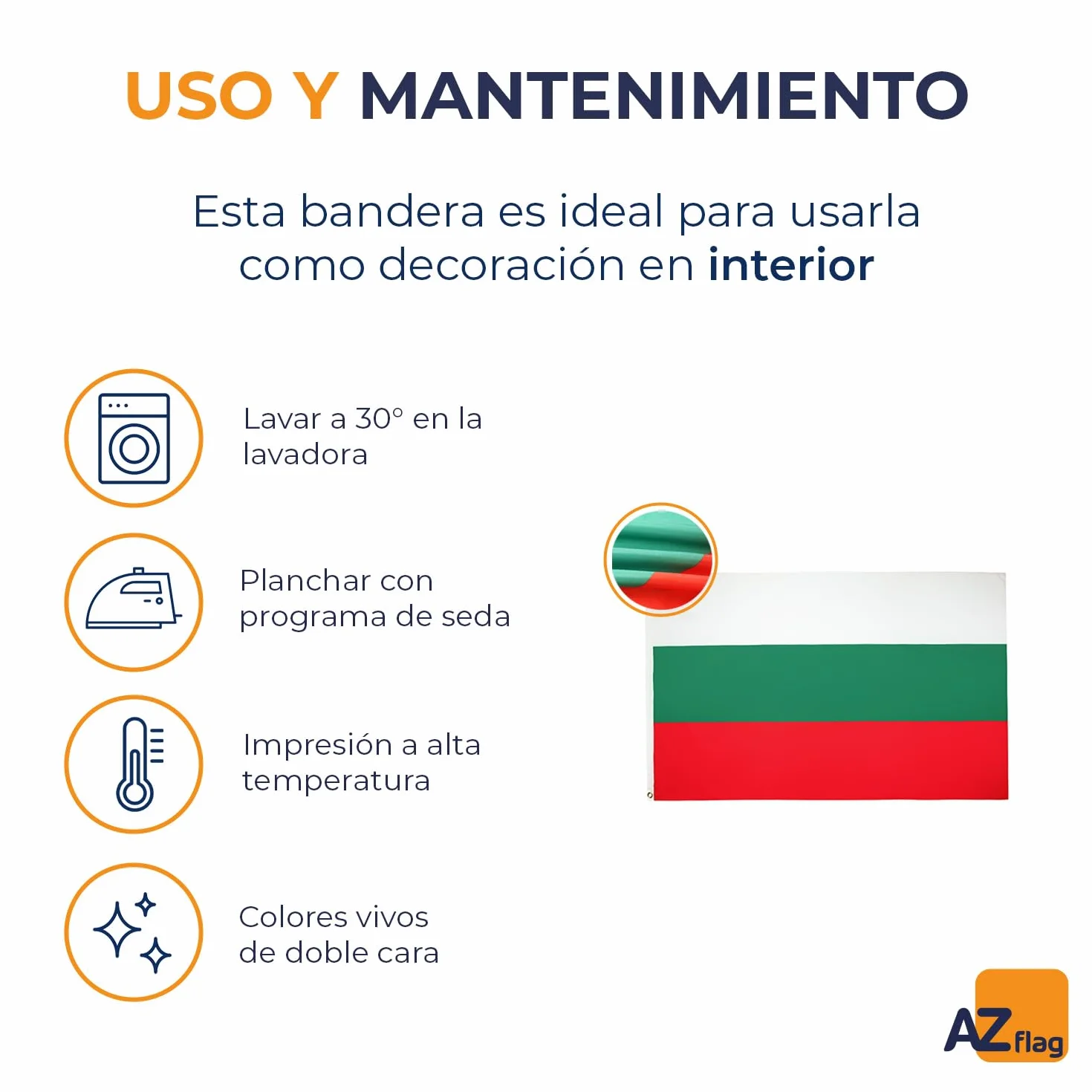 AZ FLAG Bandera Bulgaria 150x90 cm 100% Poliéster