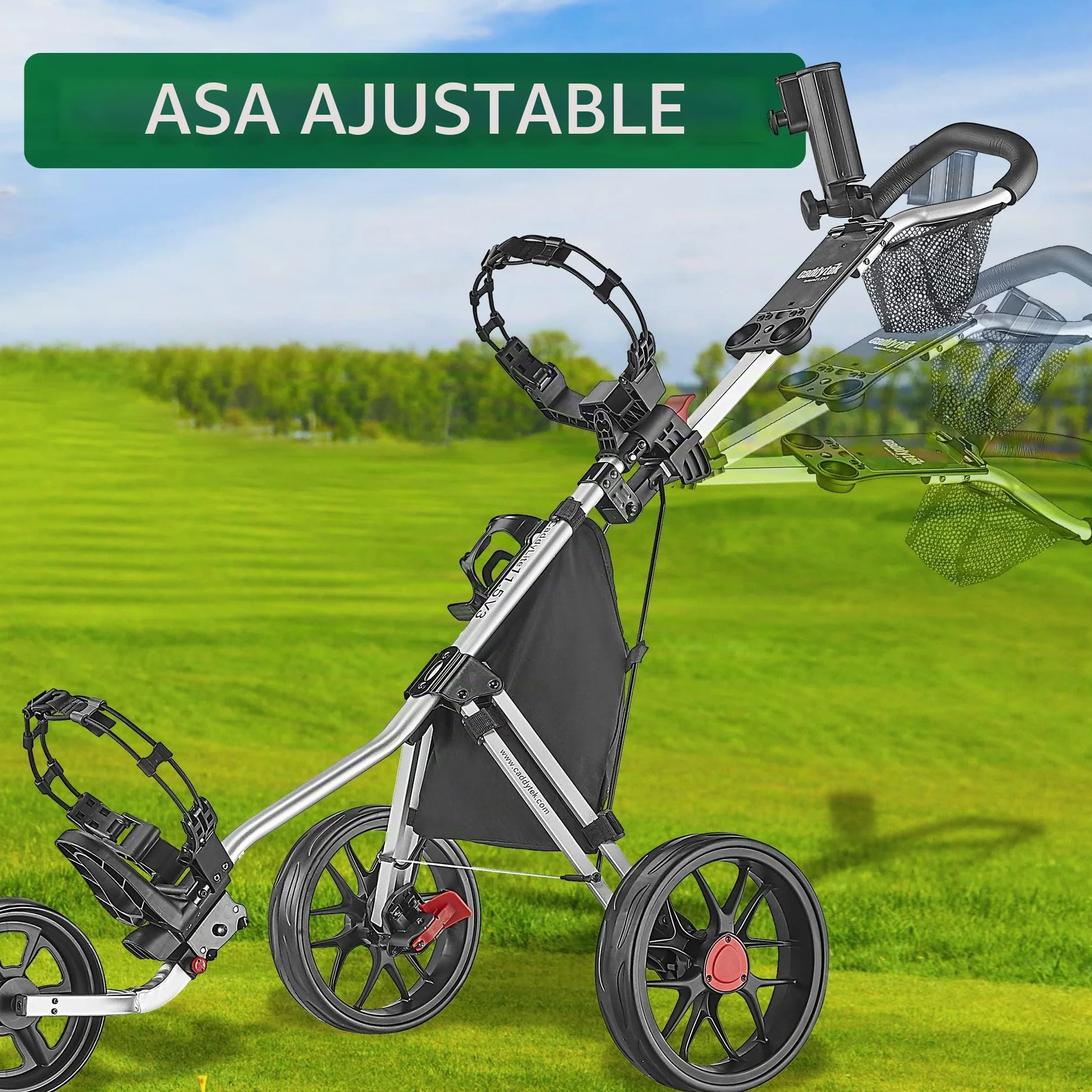 Caddytek CaddyLite 11.5 V3 Carrito de Golf 3 Ruedas Ligero Plegable
