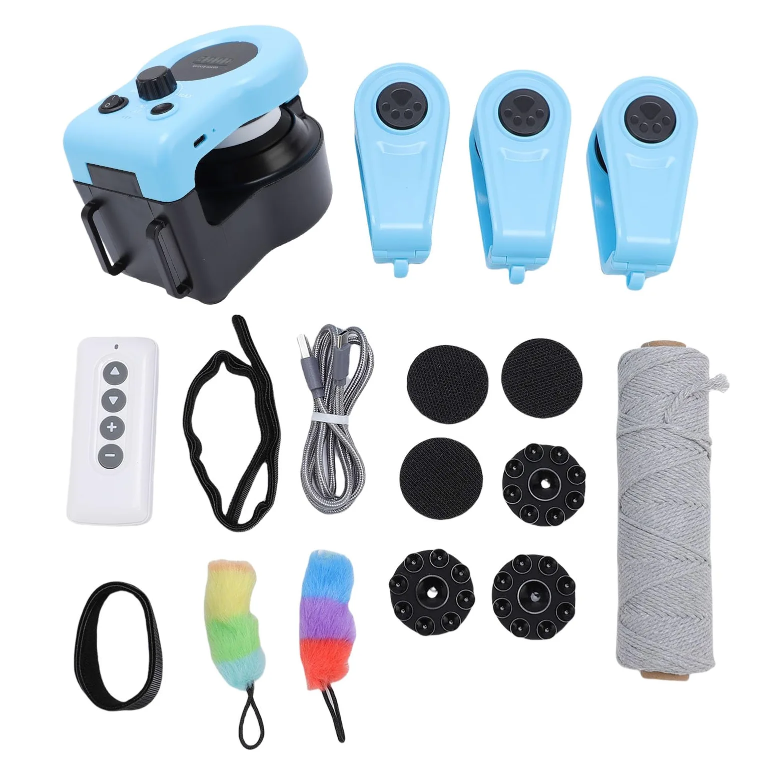 SIXRUN Juguete Interactivo para Gatos con Diseño de Sonido y Plumas para Juegos en Interiores, Juguete Eléctrico para Correr Estable, Adecuado para Ejercicio de Gatos, Tamaño de la Unidad Principal: