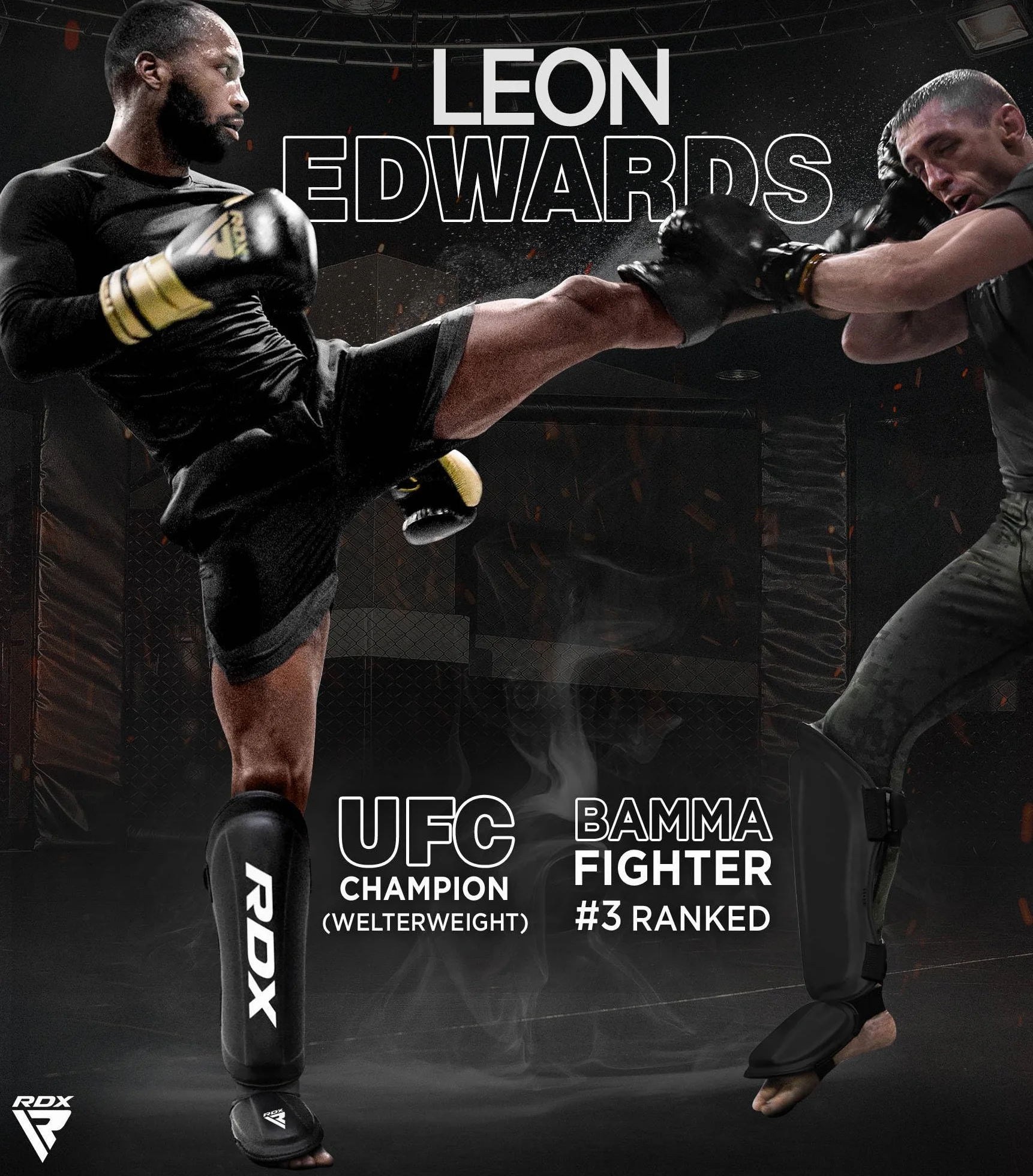 RDX Espinilleras Kick Boxing Muay Thai, Maya Hide Cuero, Aprobado SMMAF, Protección Pierna MMA