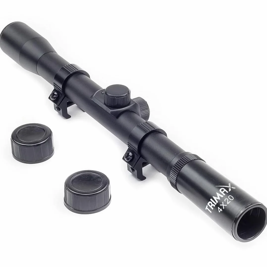 Mira telescópica TRIMAX 4X20 para rifles y escopetas de aire comprimido con montura 11mm