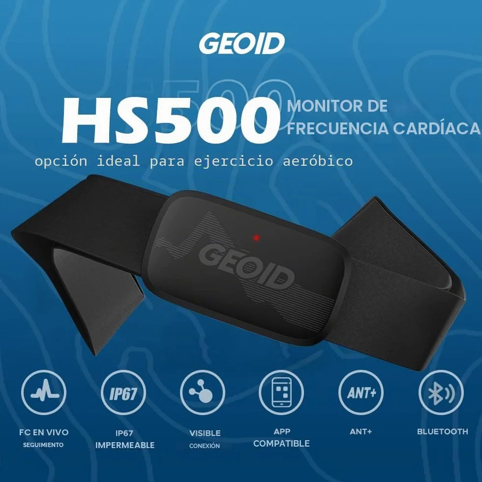 Wahoo GEOID HS500 Pulsómetro Correa de Pecho Bluetooth 4.2 Ant+ IP67 Impermeable