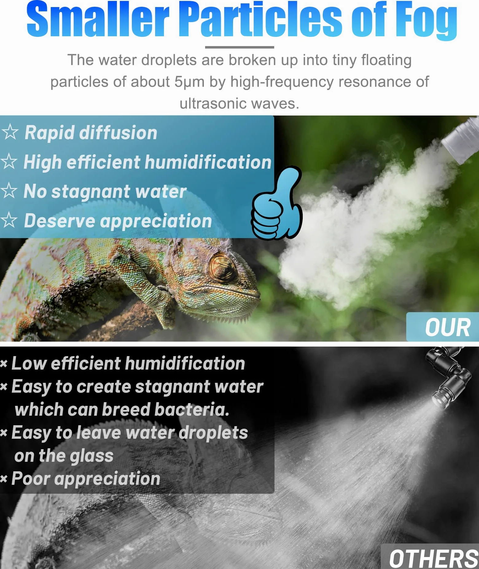 Top Fill - Humidificador de terrarios para reptiles con tanque grande visible de 4 L y mangueras de extensión, adecuado para terrarios y recintos, ideal para reptiles/anfibios/herpes/vivero/musgo