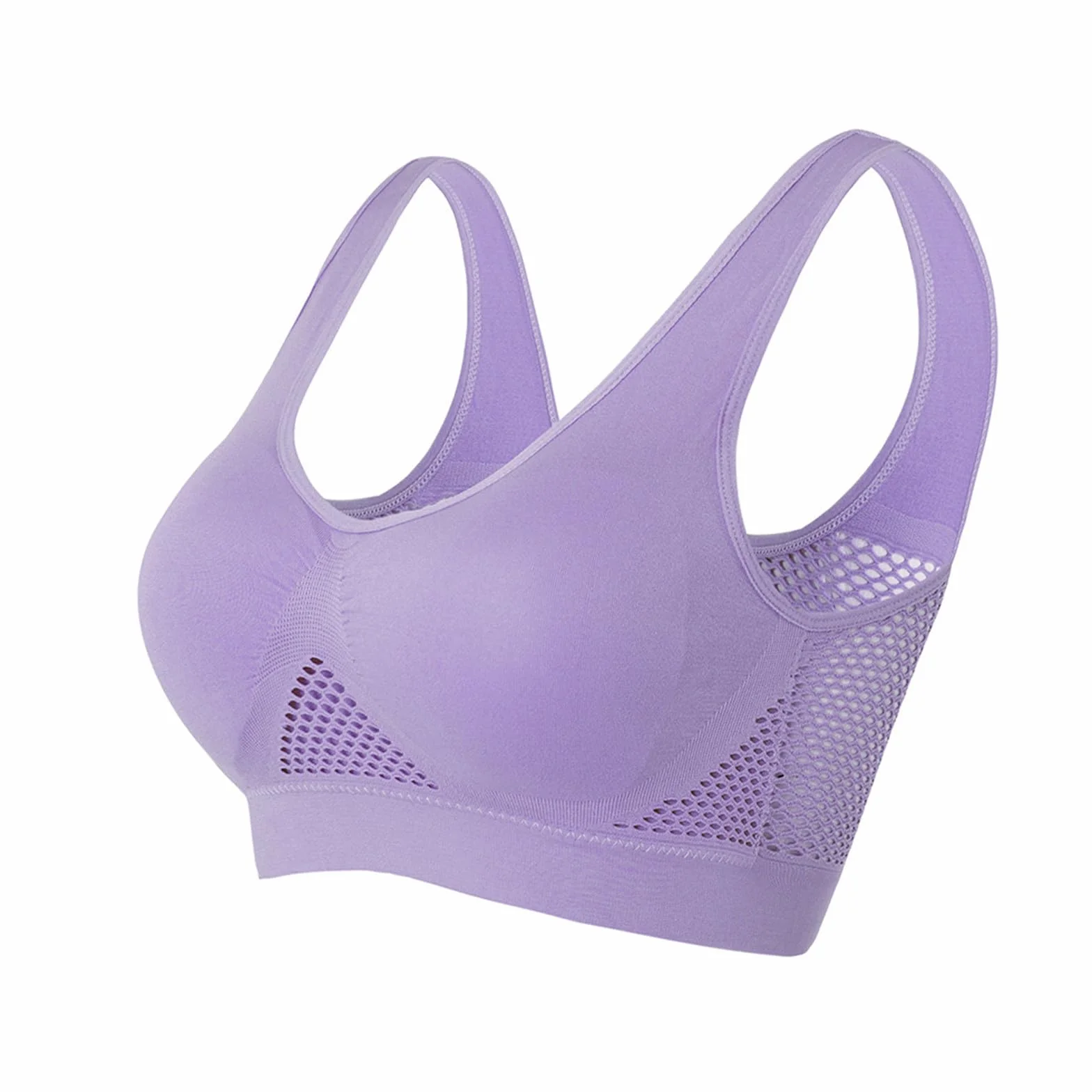 Pack de 3 Sujetadores Deportivos Sin Aros con Almohadillas Extraíbles Transpirables