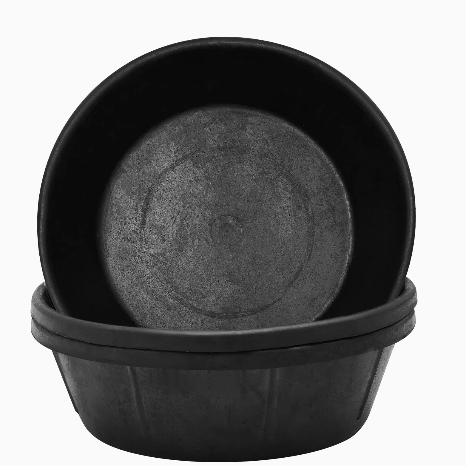 Sadnyy 3 sartenes de Goma de 8 Cuartos de galón, Cubo Grande de Utilidad para Perros, Cabras, Caballos, Pollo, Polvo, baño, contenedor de alimentación de Animales, 14.5 x 4.5 Pulgadas