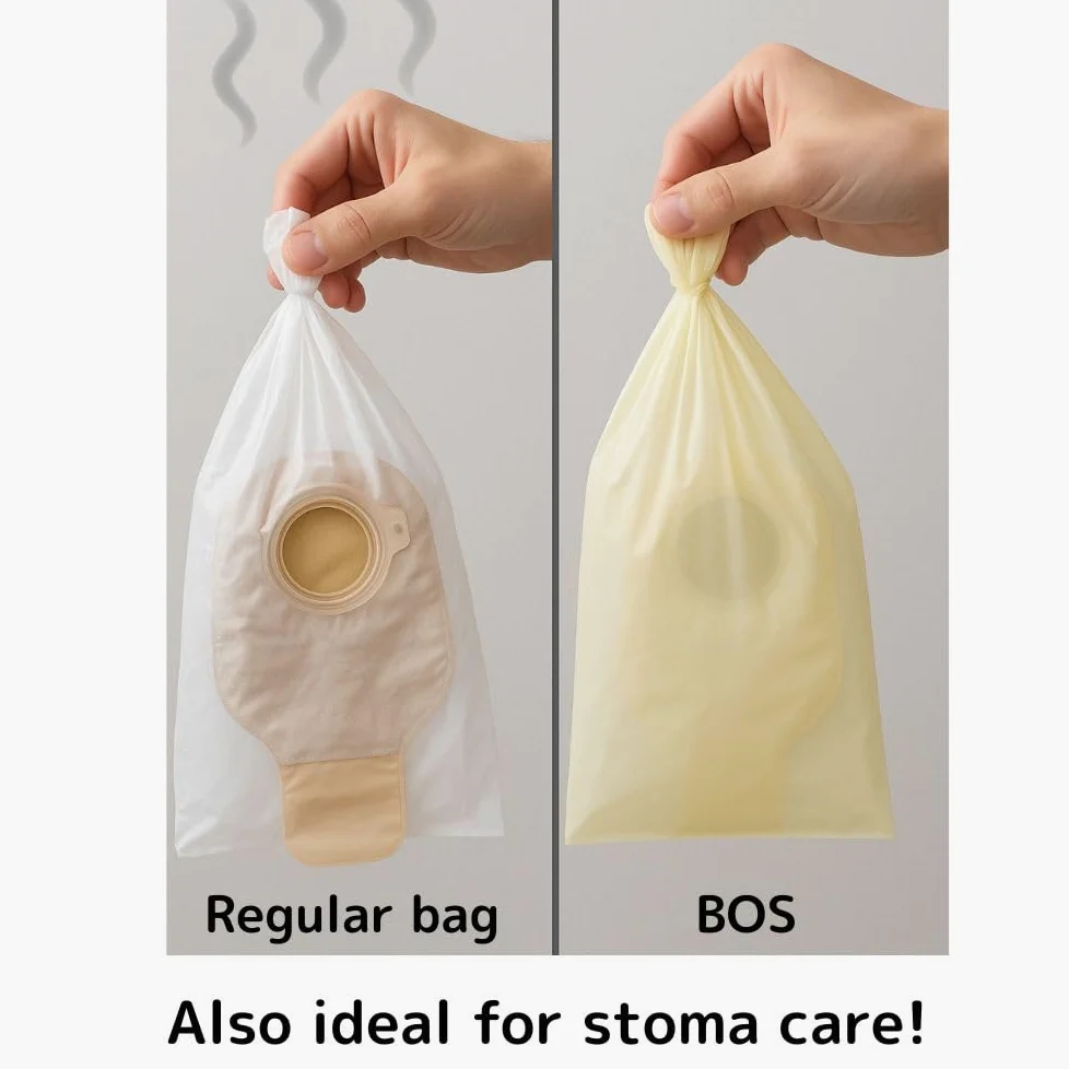 BOS - Bolsas de basura para gatos (60 bolsas, duraderas, sin perfume, tamaño L, color azul claro)