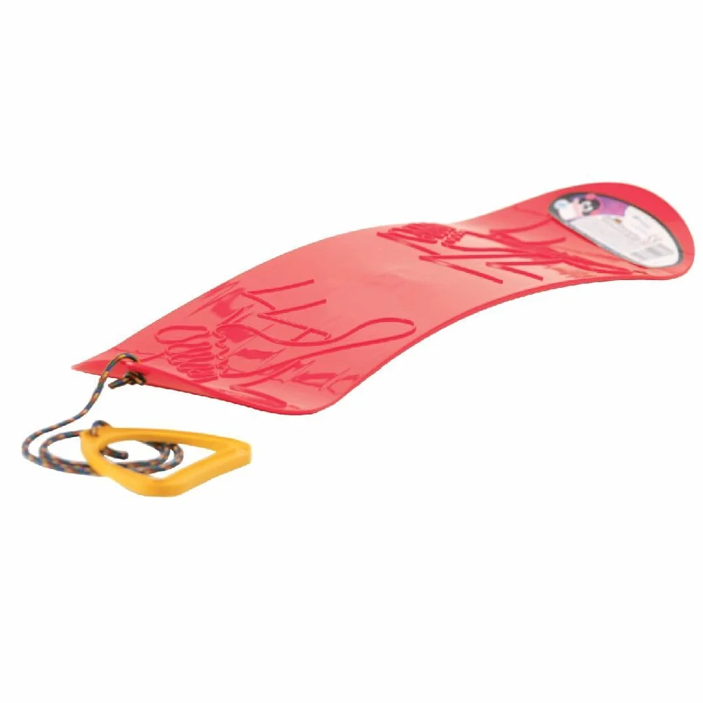 Trineo curvo con cuerda Snowboard S slide rojo Prosperplast