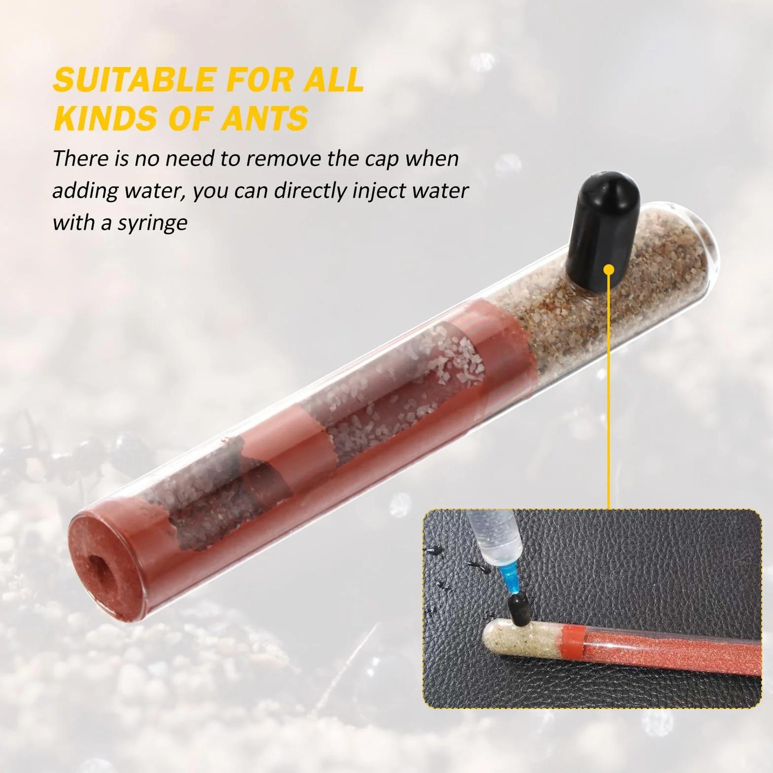 Alasum Tubo de Cría para Hormigas de Vidrio Transparente 15X100 MM, Nido Tubular para Terrario, Suministro Profesional para Colonia de Hormigas, Adecuado para Paisajismo y Alimentación