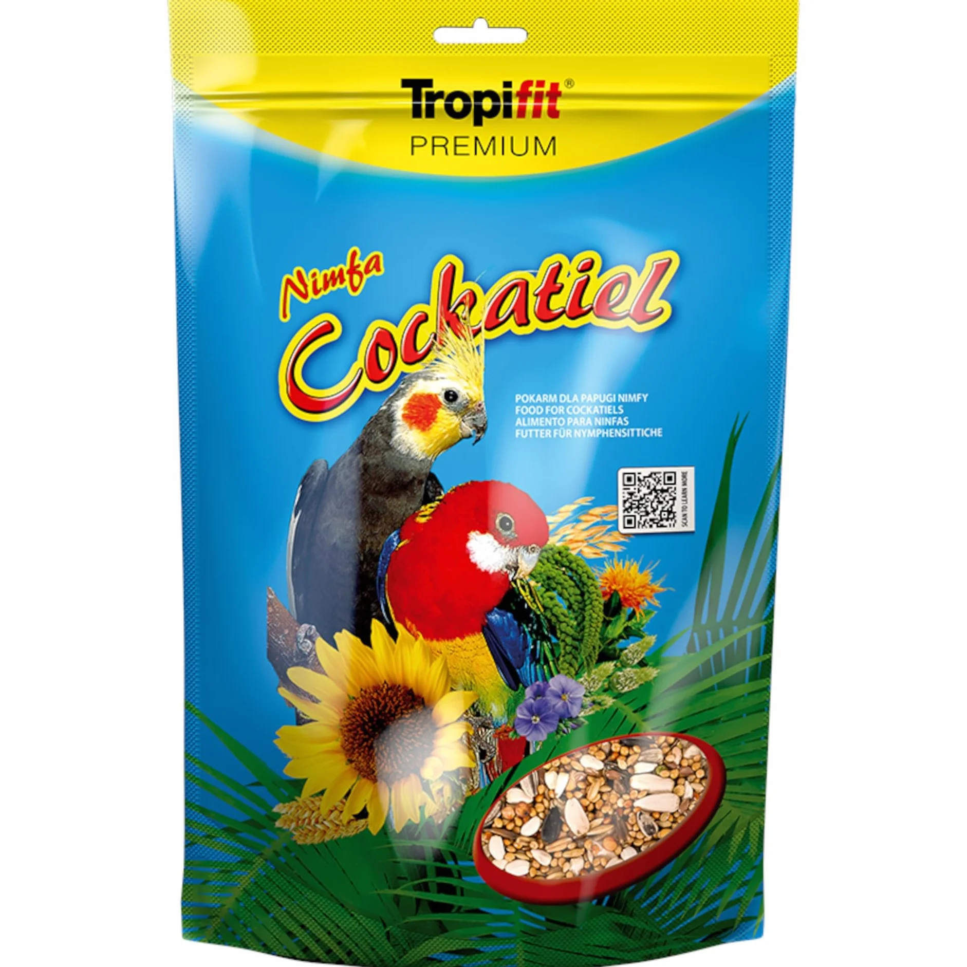 Cockatiel 700g - alimento para cacatúas y Otros Loros de tamaño Mediano