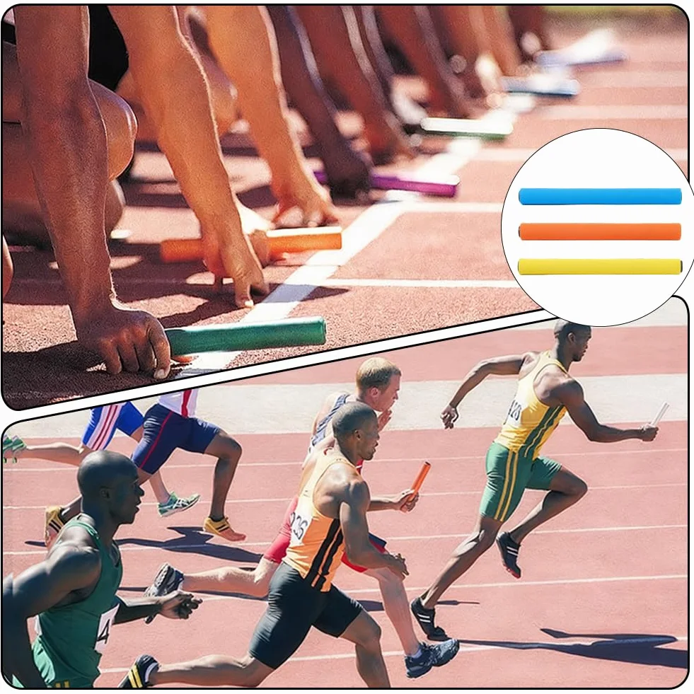 CREATCABIN Bastones de Relevo para Atletismo 3 Unidad Colores Surtidos 30.5×3 cm Espuma