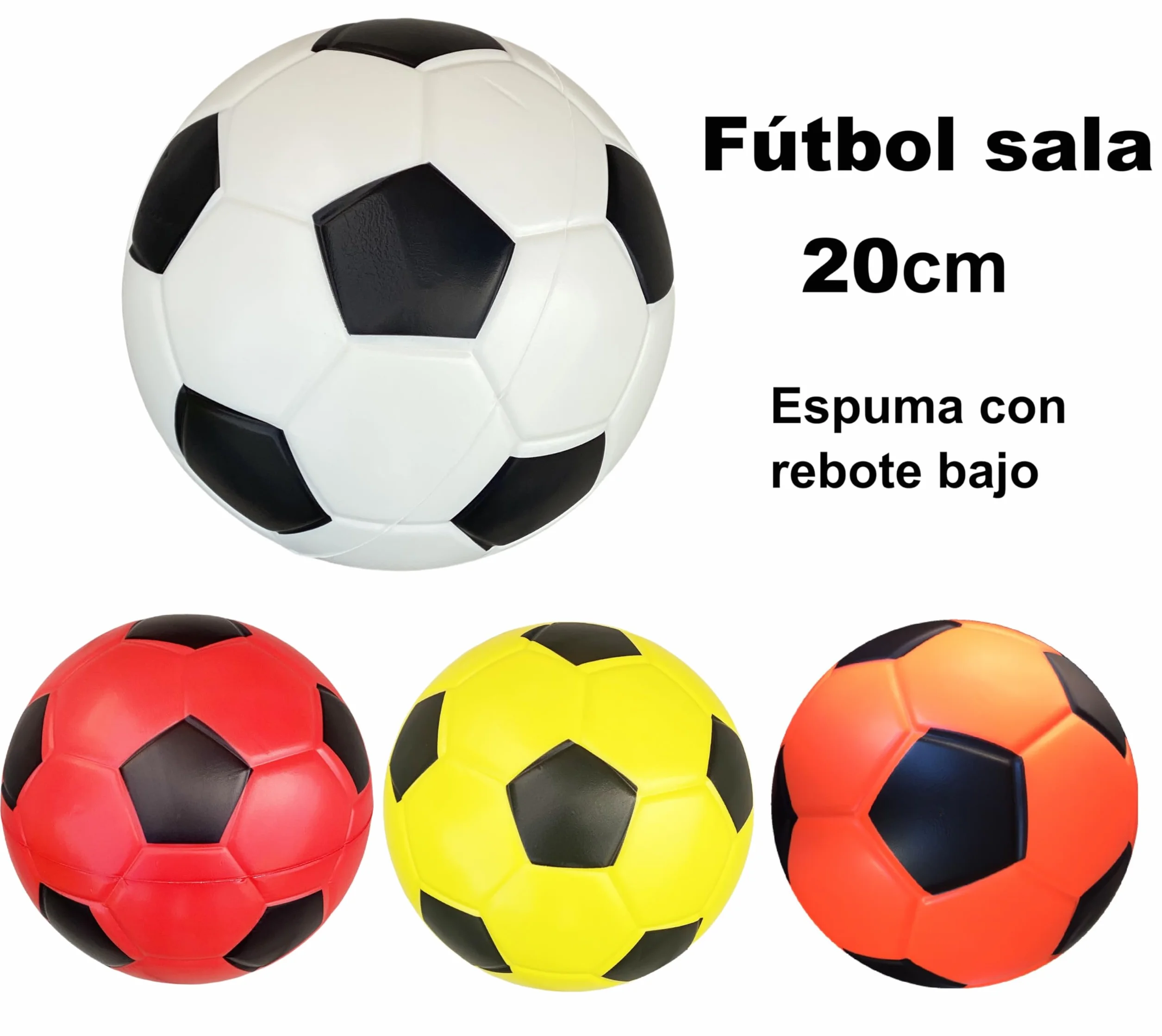 Balón de fútbol sala espuma rebote bajo