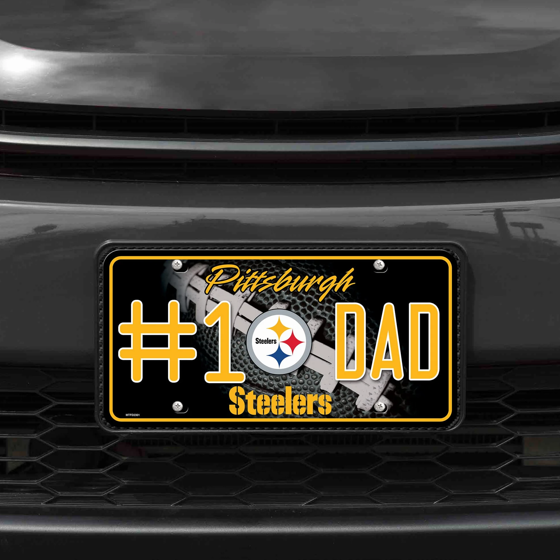 Rico Industries NFL Pittsburgh Steelers #1 Dad Metal Tag 8.5x11 Auto Tag