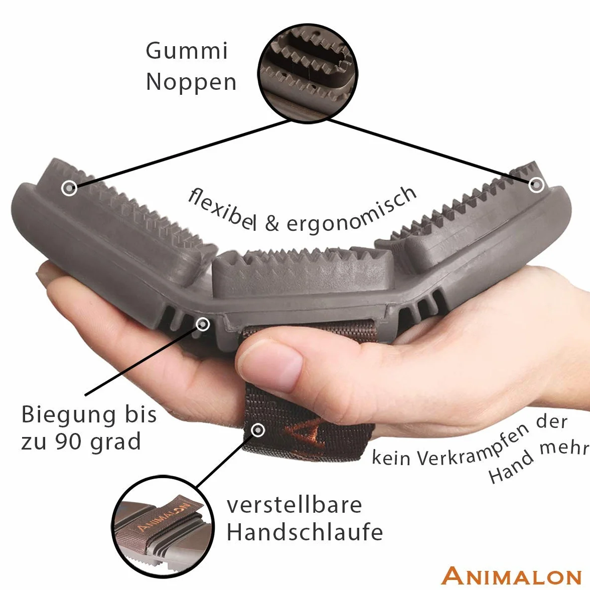 Animalon CareFlex peine para curry | Accesorios para caballos | Cepillos suaves y flexibles para caballos | Peine para curry para caballos | Accesorios para caballos | Suministros para caballos