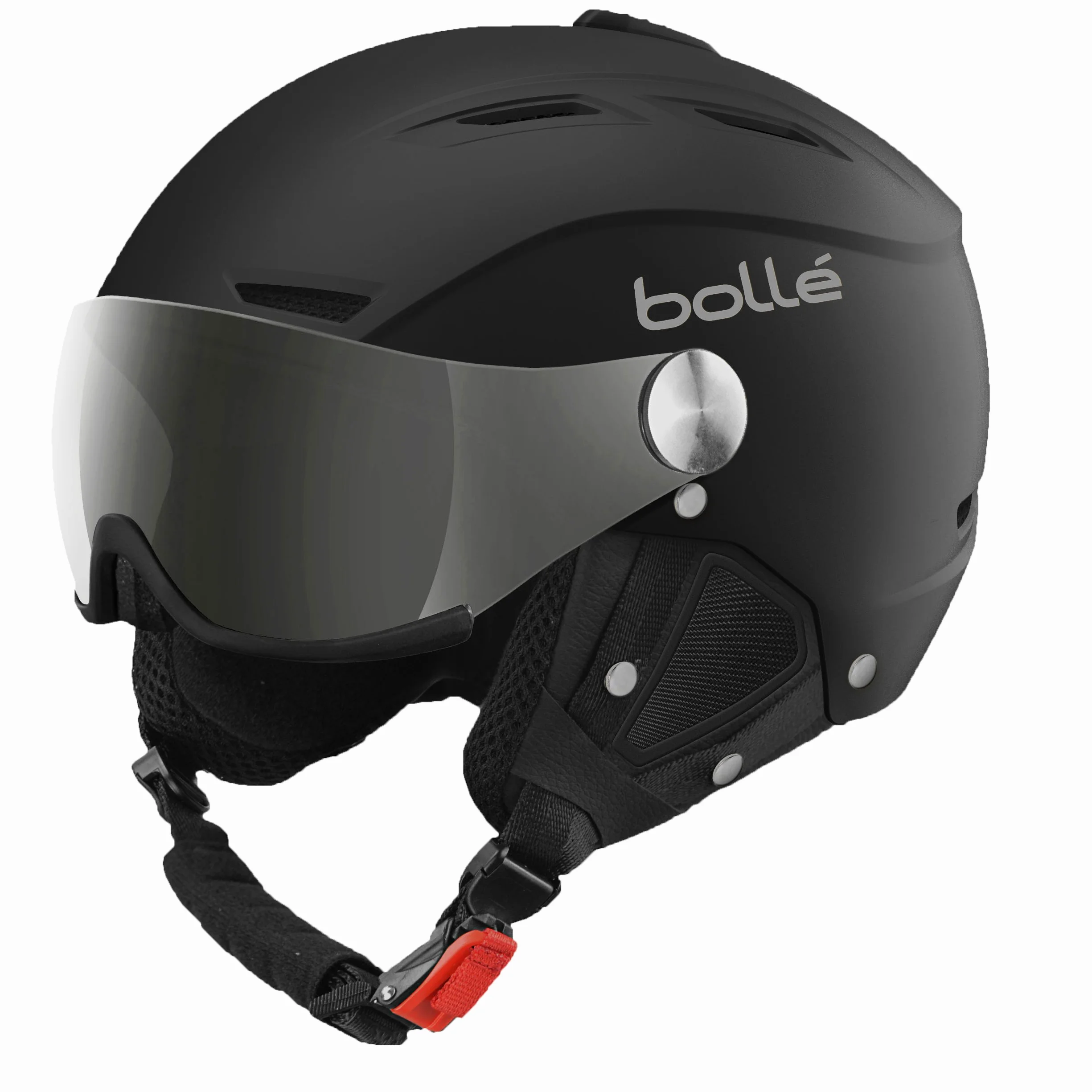 Bollé Backline Visor Casco de esquí 2 en 1 con Visera Chic Ventilación Ajustable Orejeras Desmontables Carcasa ABS Forro Polar