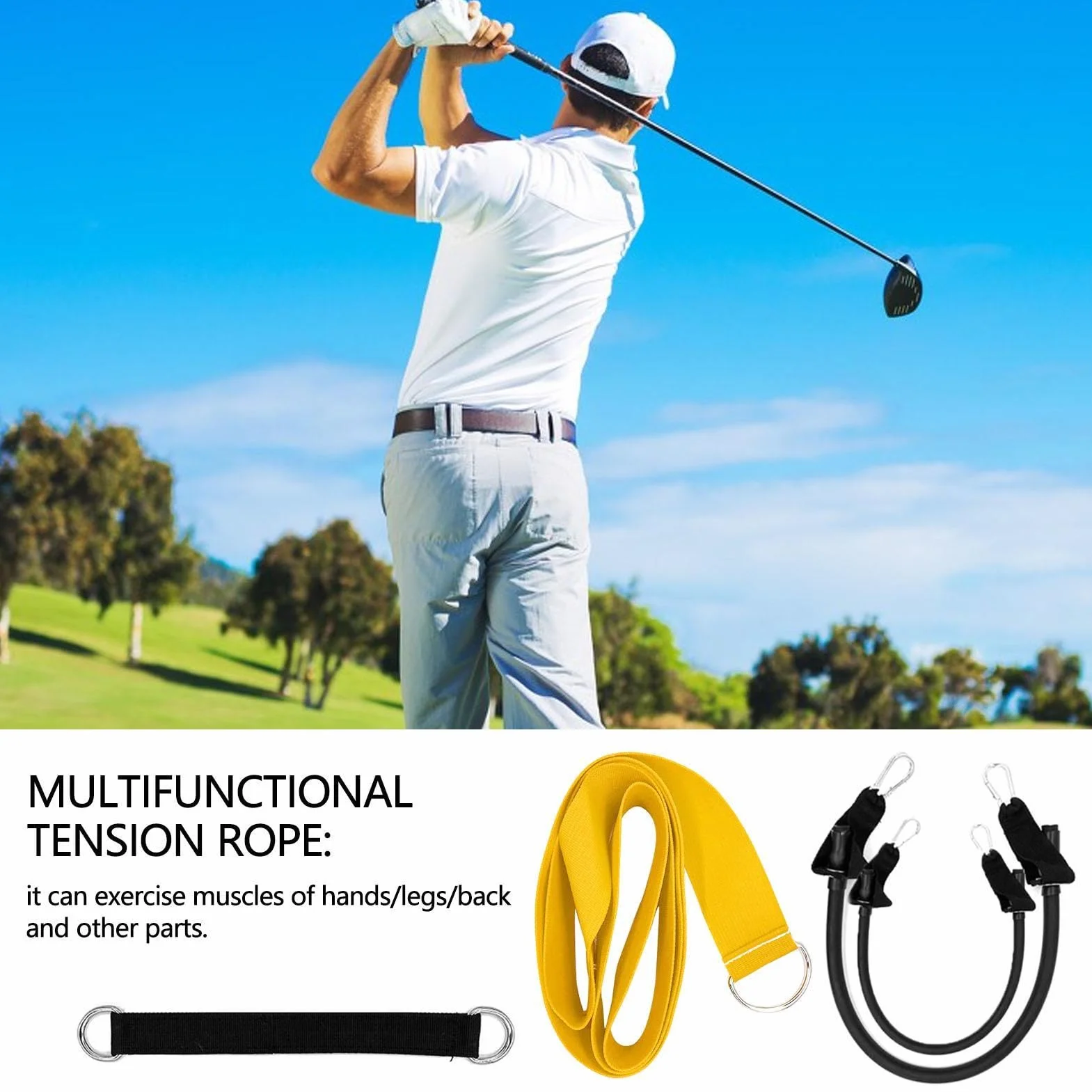 Cinturón de Entrenamiento de Swing de Golf - Entrenador de Swing, Empuje y Gire, Talla Única