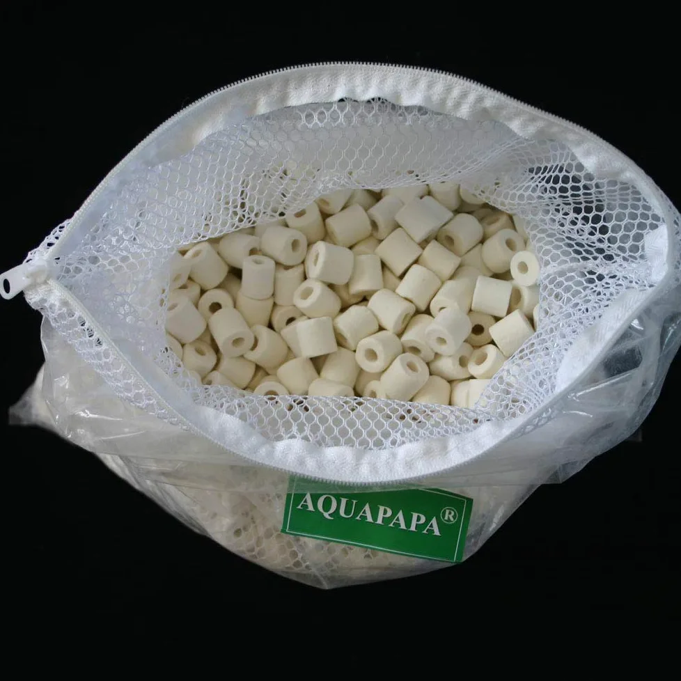 Aquacity Medios de Filtro de Anillos de cerámica Bio a Granel Premier para Acuario Koi Fish Pond Reef Filter (5 LB)