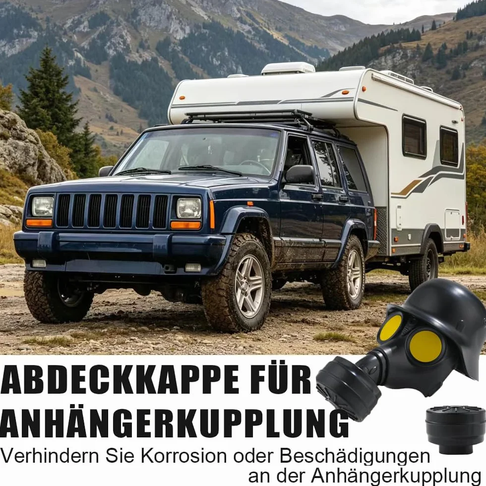 Cubierta de Bola de Remolque Antipolvo Impermeable Protector Bola para Coche Autocaravana Amarillo