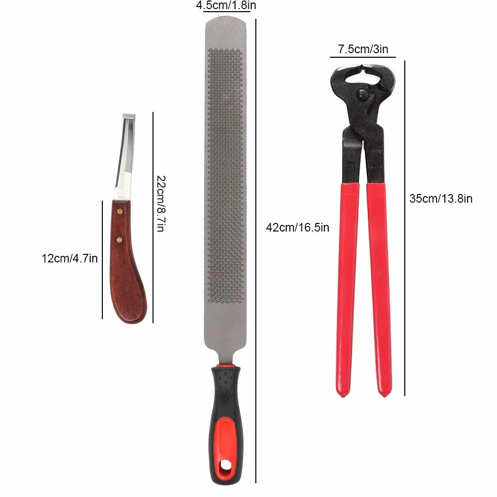 Cosiki Compras Locas Summer Surprise Herramientas de herrador de Caballos, Tijeras de Metal Profesionales Recorte de Caballos Equine Farriers Hoop Nipper Cutter Handle Knife Tools para Caballos/Va