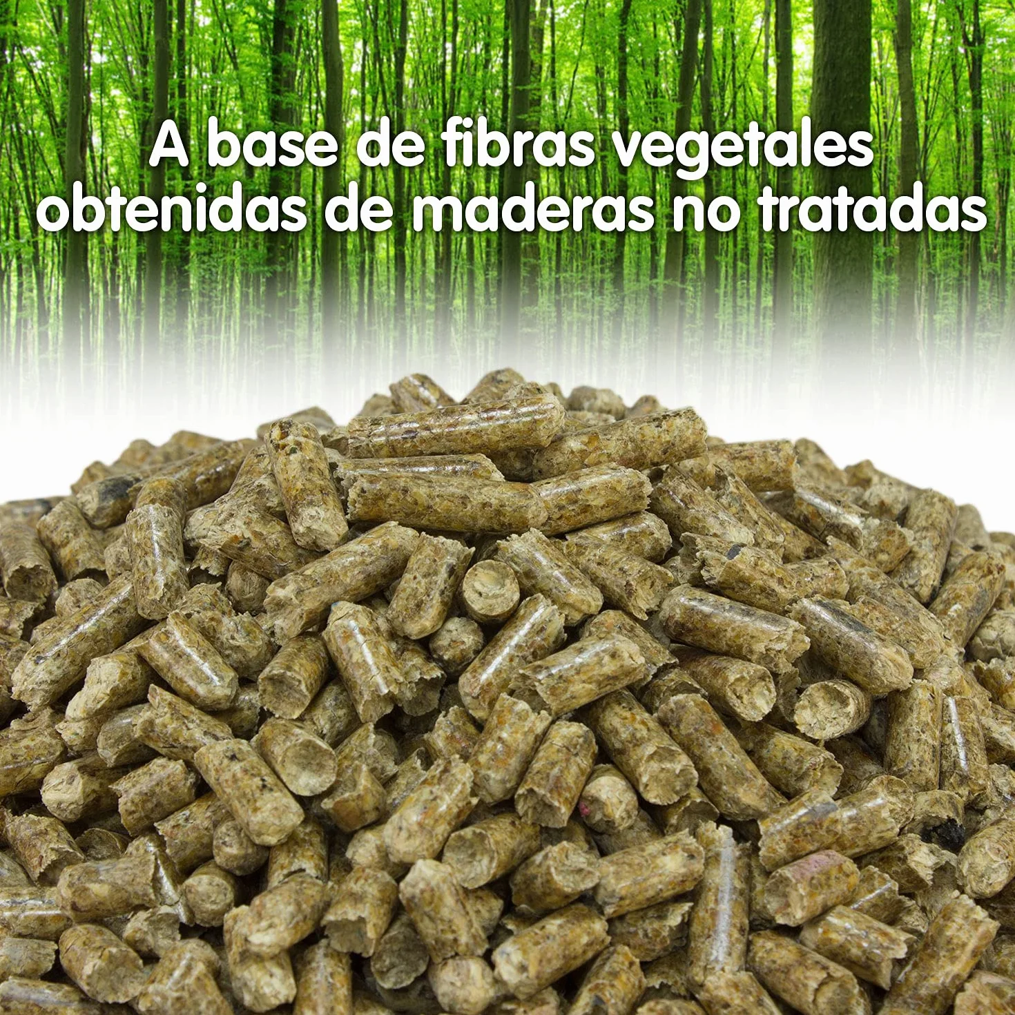 Arquivet Pellet - Lecho higiénico Natural, Vegetal, orgánico para Gatos y pequeños mamíferos roedores, 10 L