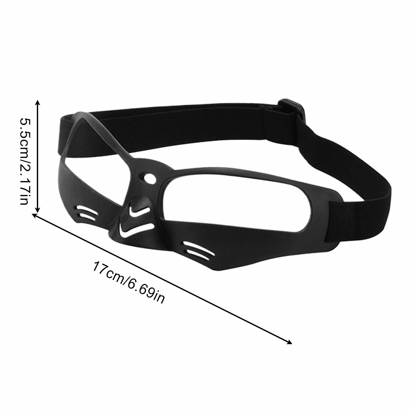 Basketball Goggles, Dribbling Glasses, Vision Training Aid, TPU, 6.69x2.17 In, Black, 1 Pair