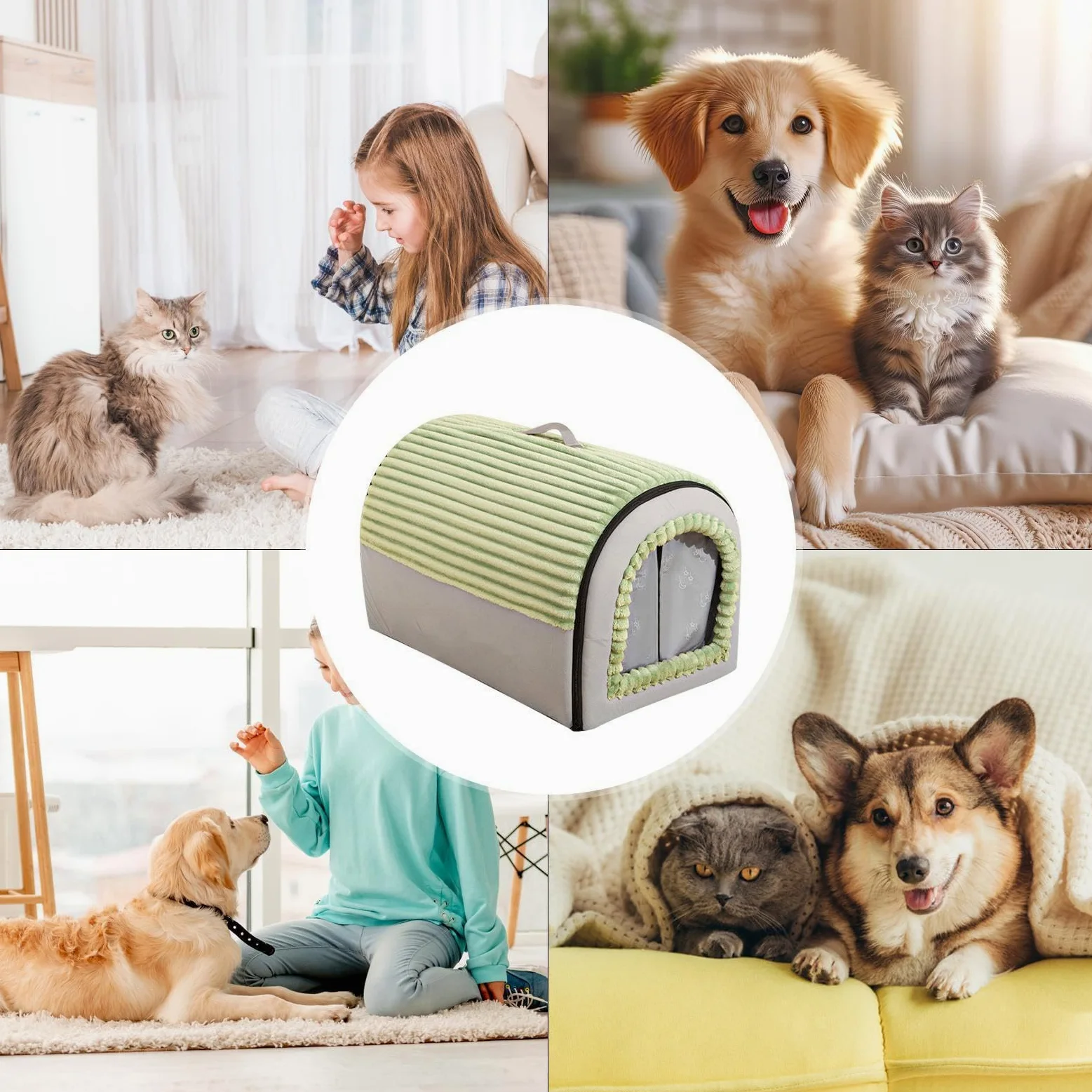 Cama Cueva Para Gatos Refugio Para Mascotas Desmontable | Tienda Para Gatos Lavable Para Cachorros En Hogar Sala De Estar Dormitorio Área De Juegos Apartamento