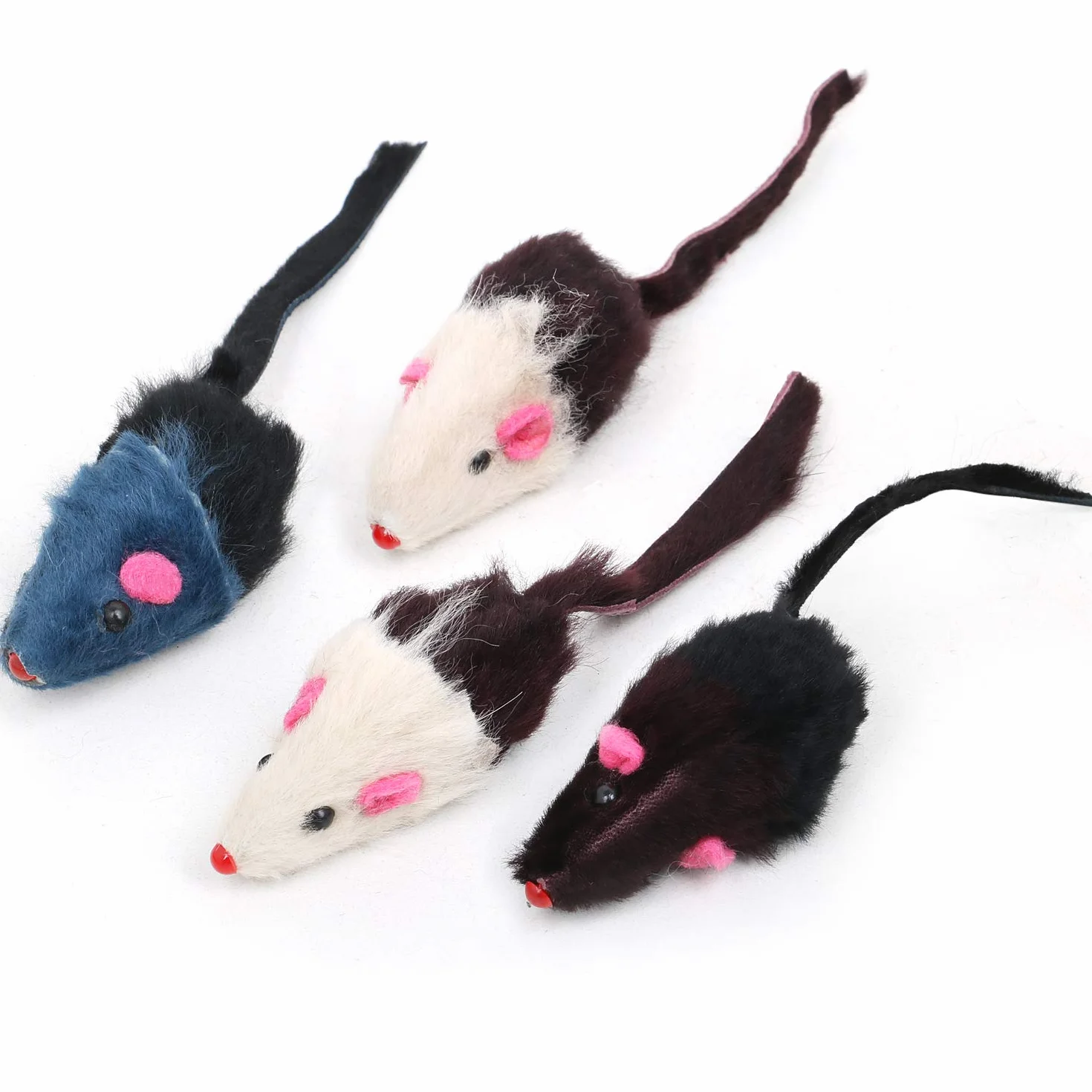 DIGIFLEX Ratones Juguetes para Gatos - 4 Ratones con Nepeta y Sonajero - Juguetes para Mascotas