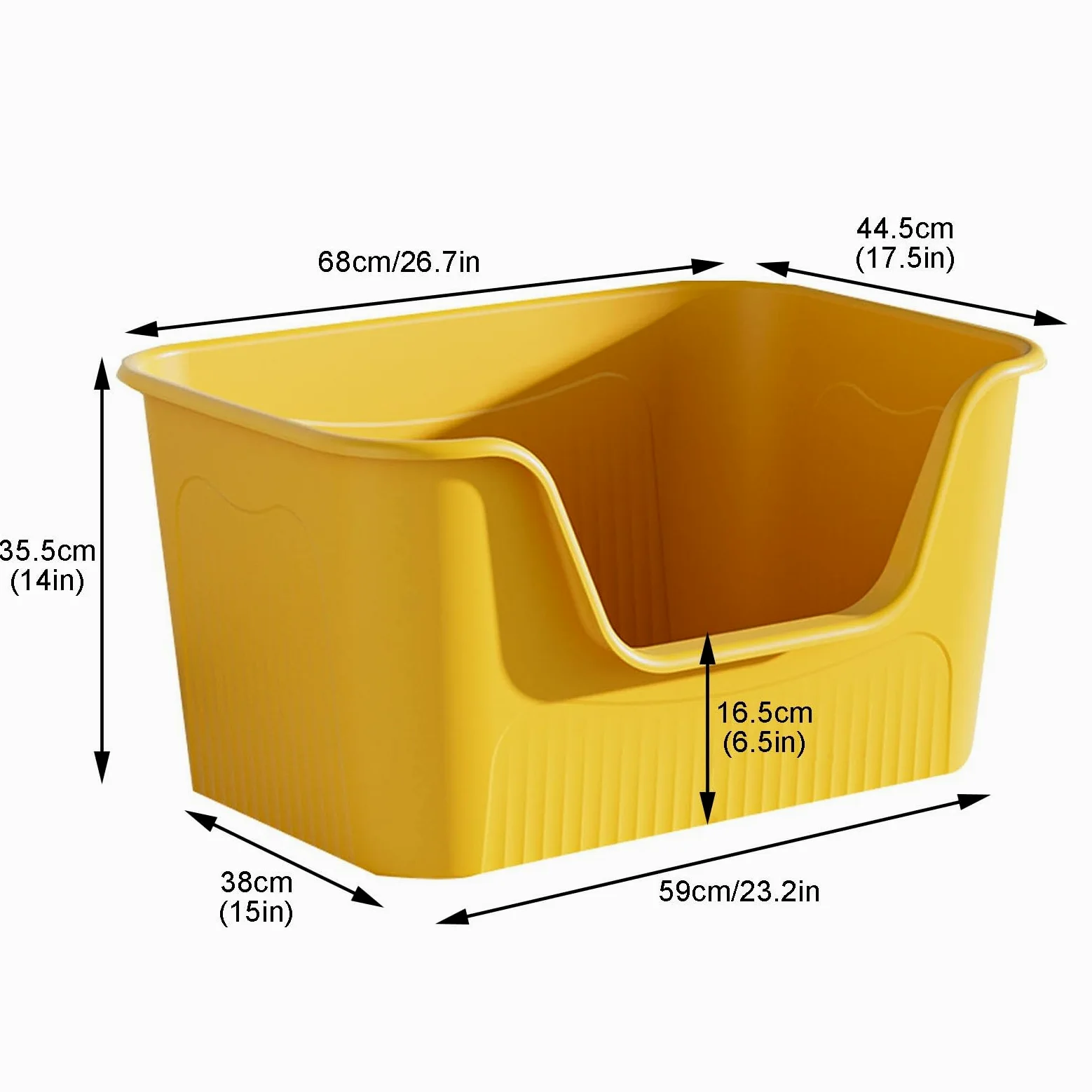 Bandejas esquineras para arena para gatos, caja de arena de lado alto, bandeja de arena superior abierta para excavadores activos y casas de varios gatos, fácil de limpiar