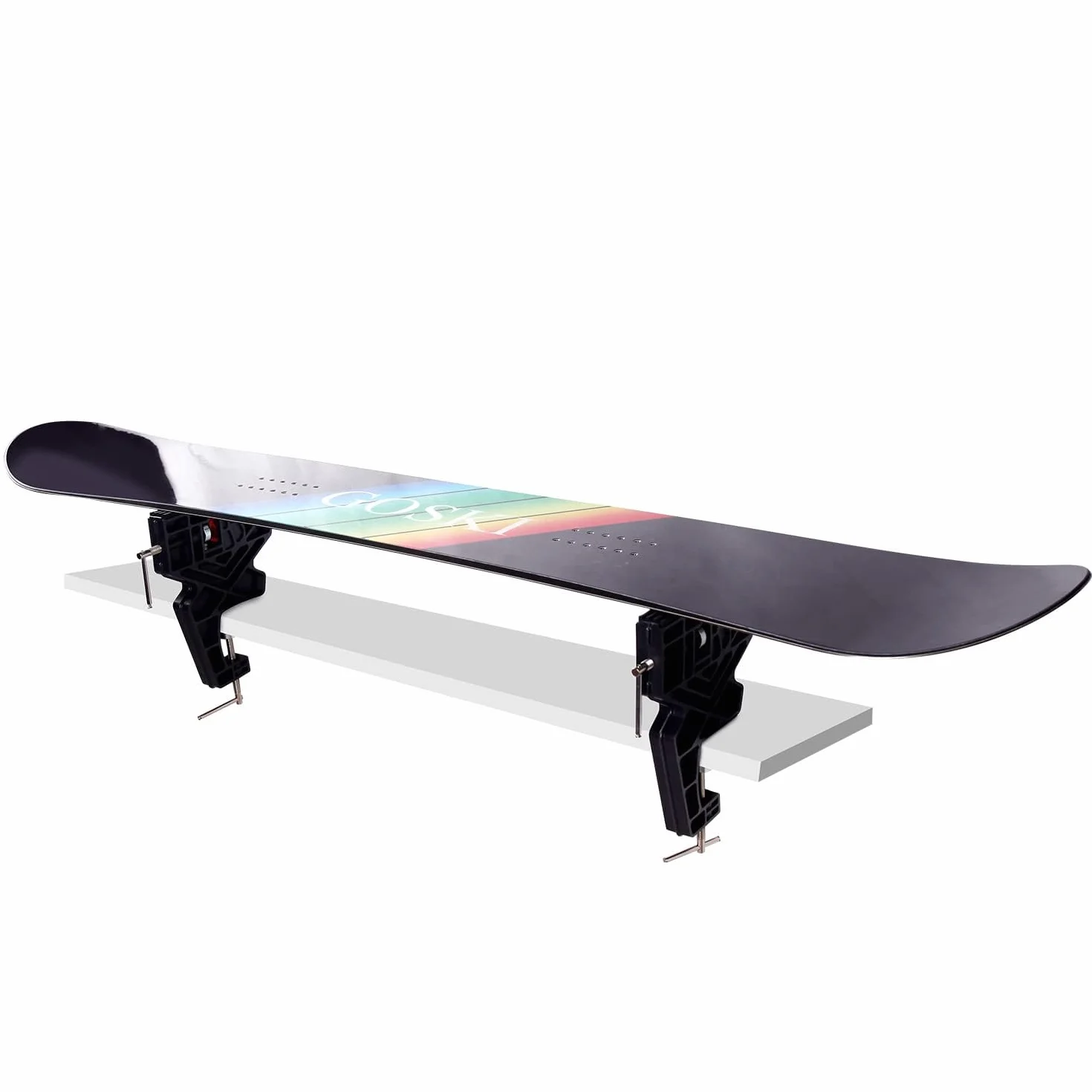 Tornillo de banco ajustable para esquí y snowboard, mangos antideslizantes, posición horizontal y vertical