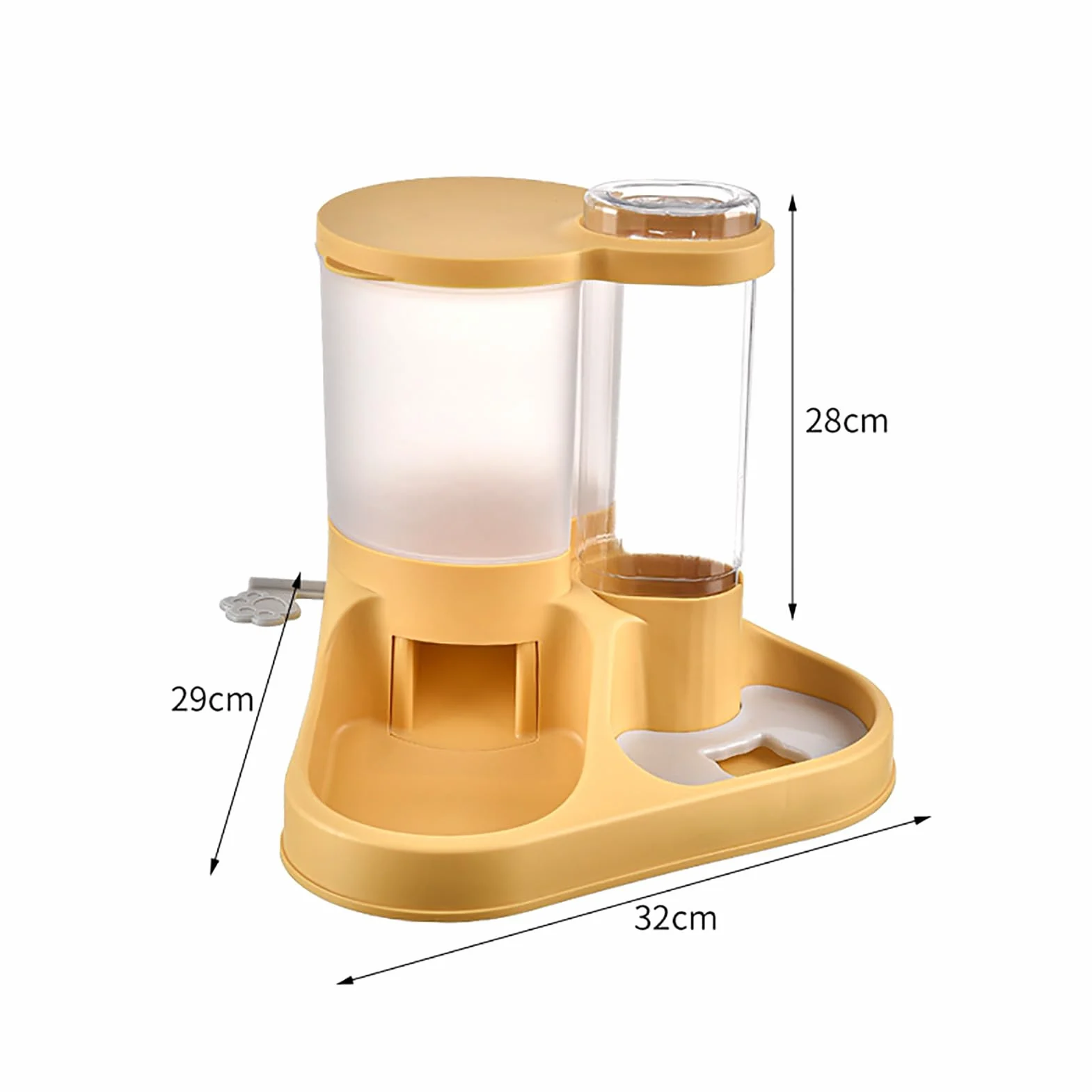 Comedero y Bebedero automático para Perros, dispensador de alimento y Agua para Mascotas de Gran Capacidad, diseño Transparente con Base Antideslizante para Perros, Gatos y