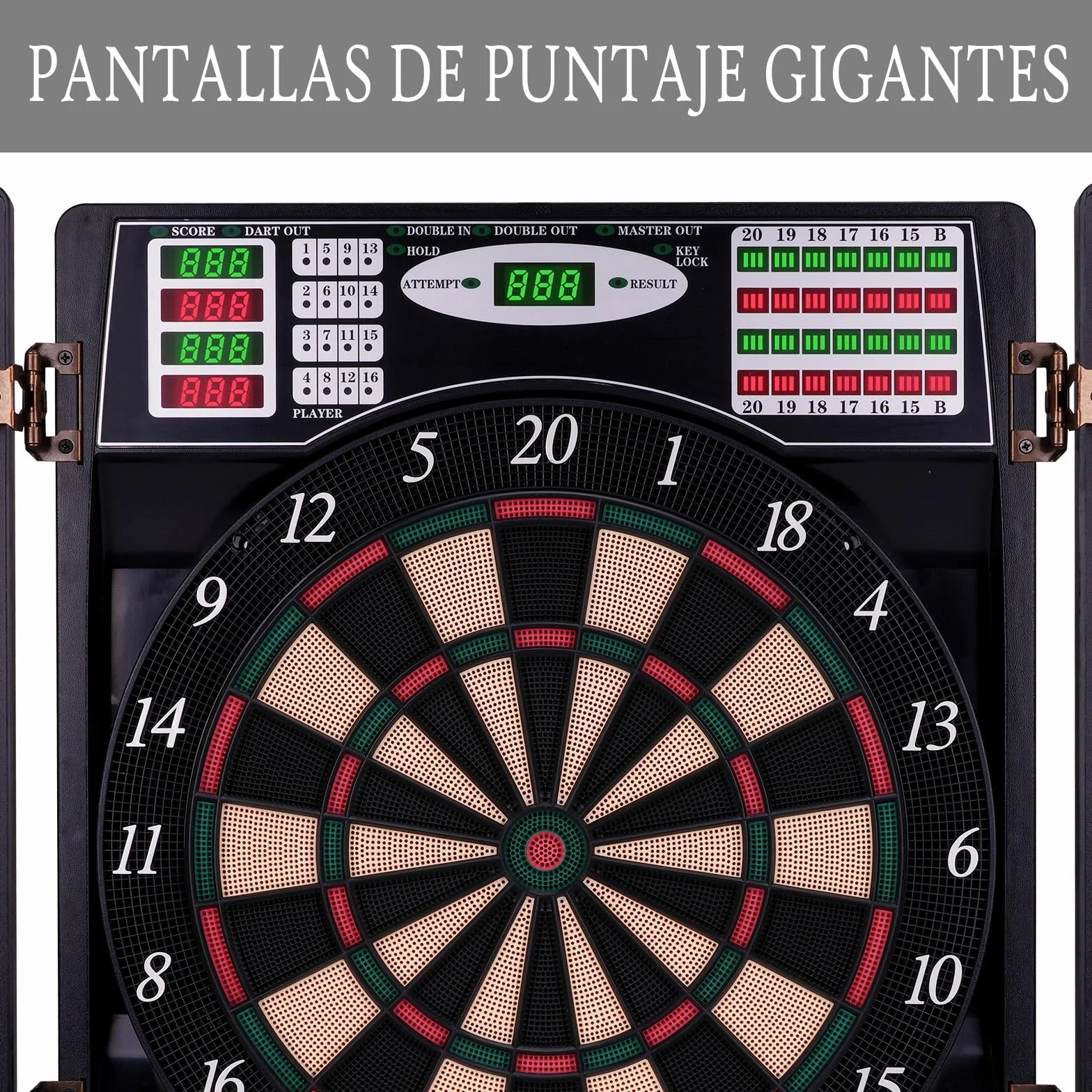 WIN.MAX Diana electrónica profesional 65 variantes 1-8 jugadores 12 dardos Pro 100 accesorios