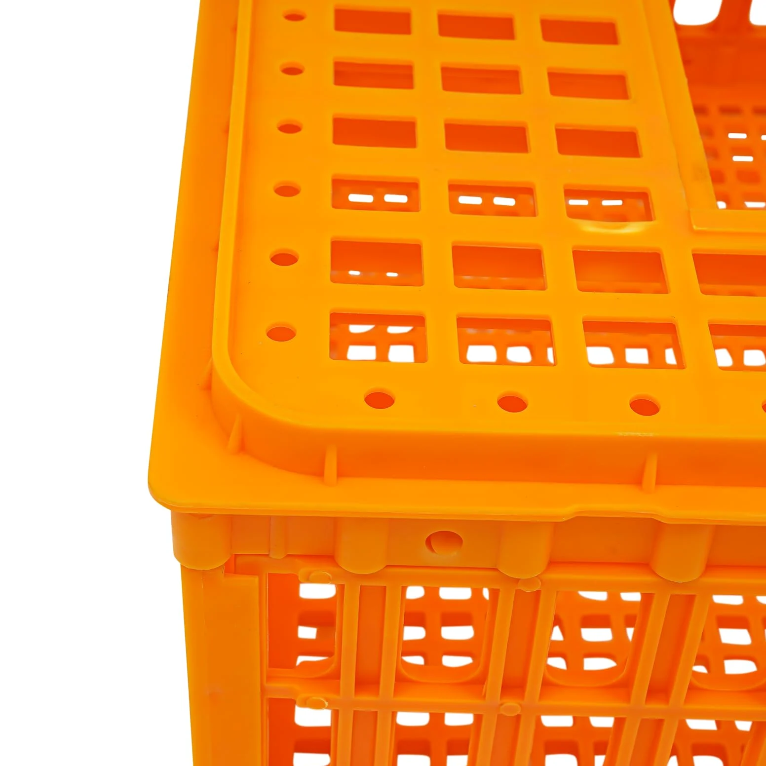 4 unidades de transporte para aves de corral, jaula de transporte de pollo con puerta corredera y asas de transporte, cesta para aves de corral, pollo, pájaro, pato, ganso, capacidad de carga de 200