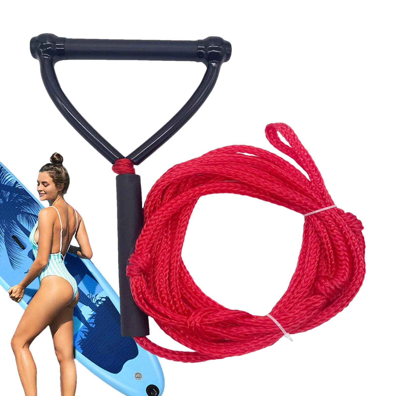 Cuerda de esquí acuático Wakesurf 24 pies alta resistencia para remolcadores de botes wakeboard