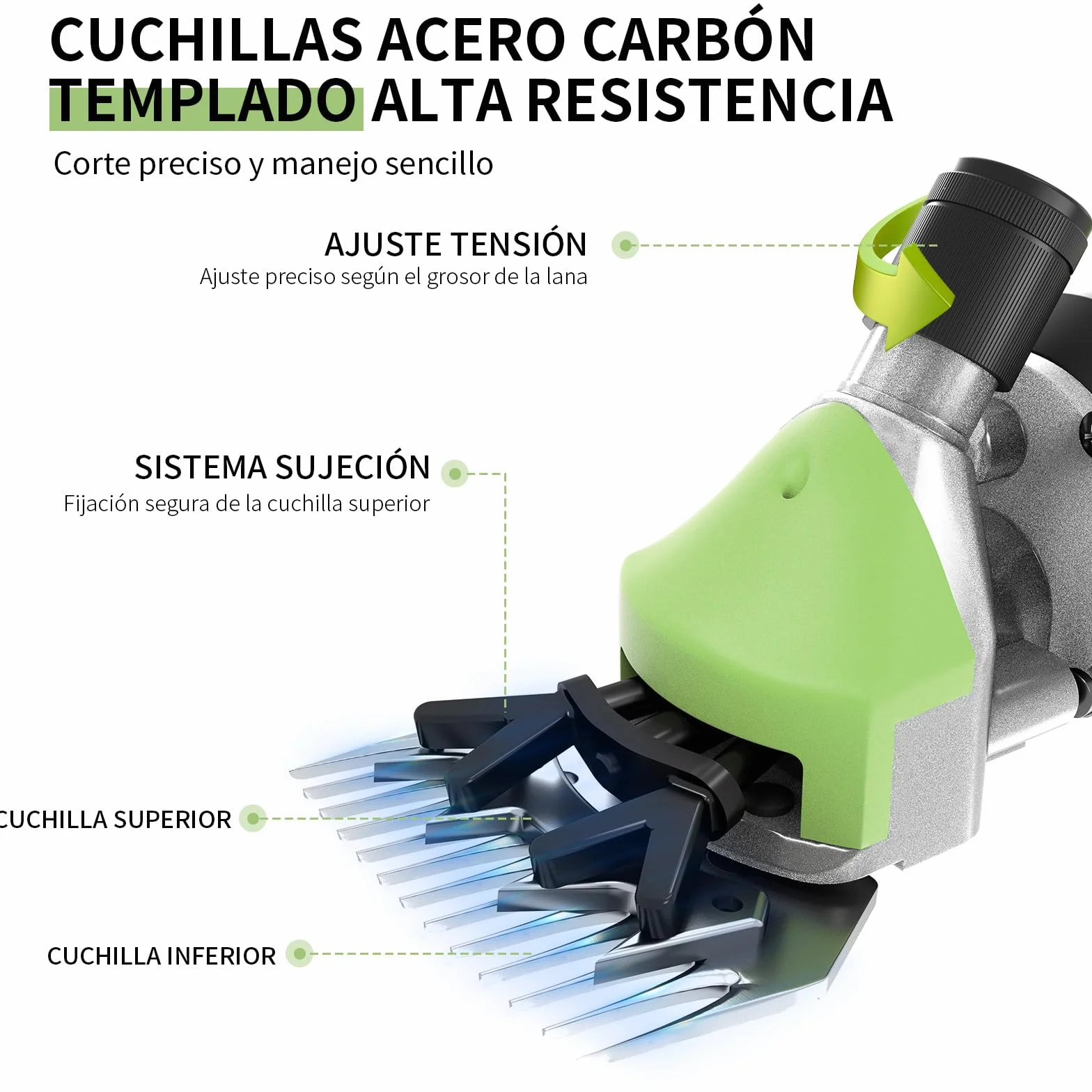 Maquina Esquilar Ovejas Profesional 1200W 6 Velocidades 3200 RPM Cortapelos Electrico para Cabras Alpacas