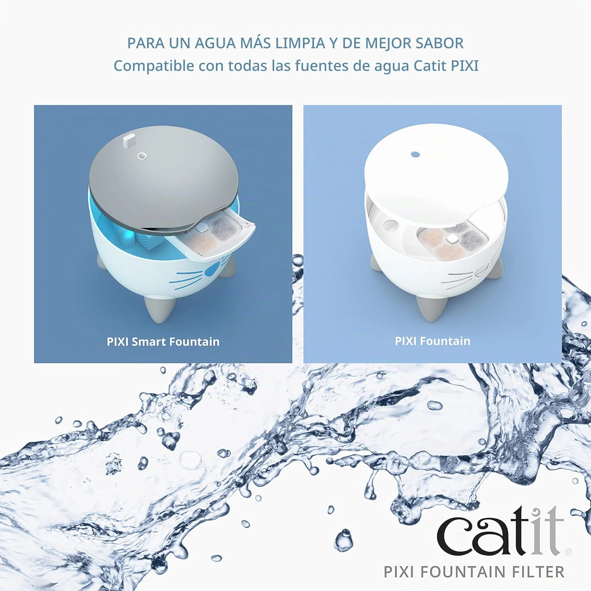 Catit Pixi Filtro para bebederos fuente, 6 unidades