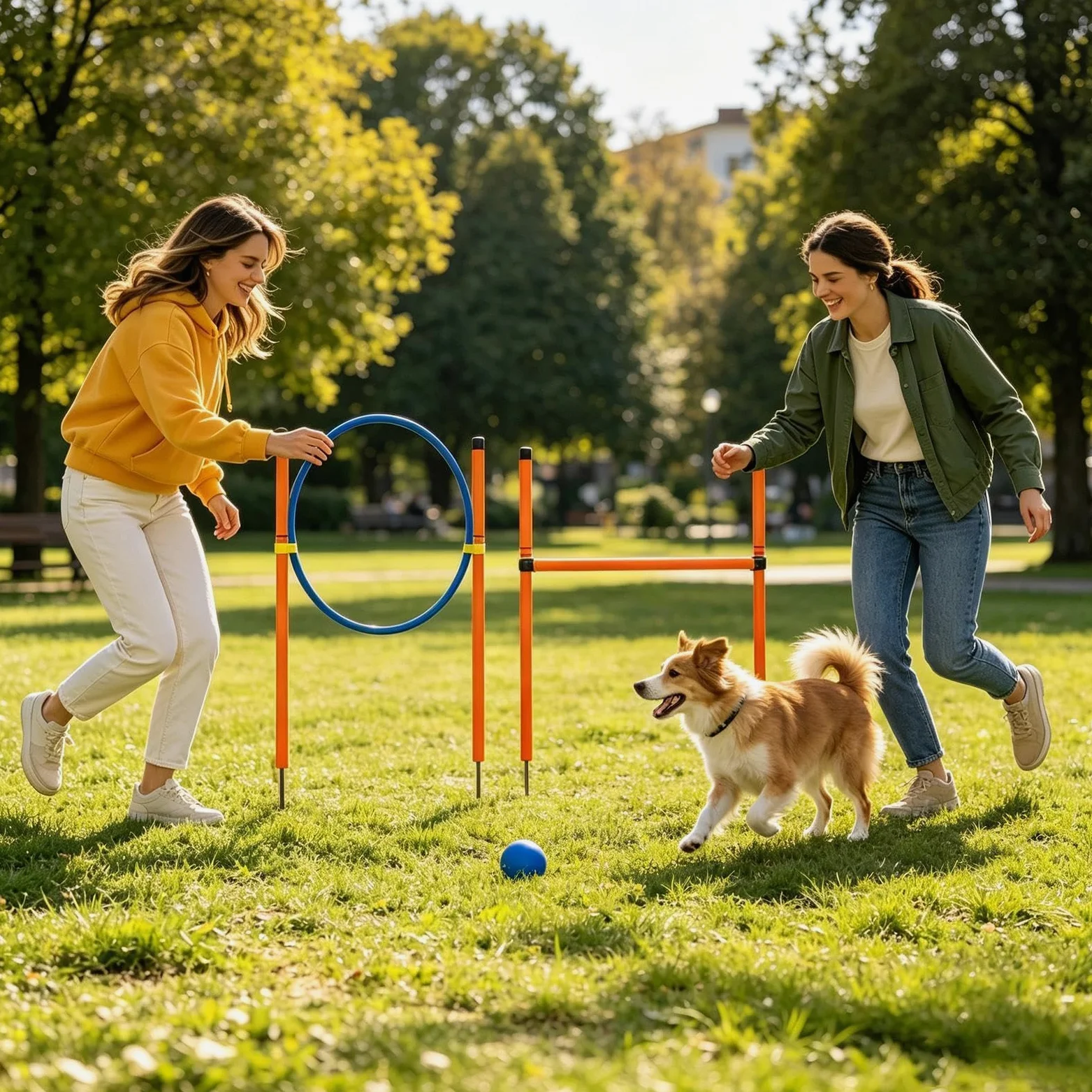 Equipo de Adiestramiento de Agilidad Canina Juego de Entrenamiento con | Equipo de Área de Juegos para Perros para Jardín, Parque, Playa, Zona Recreo, Campo, Competición, Recreación al
