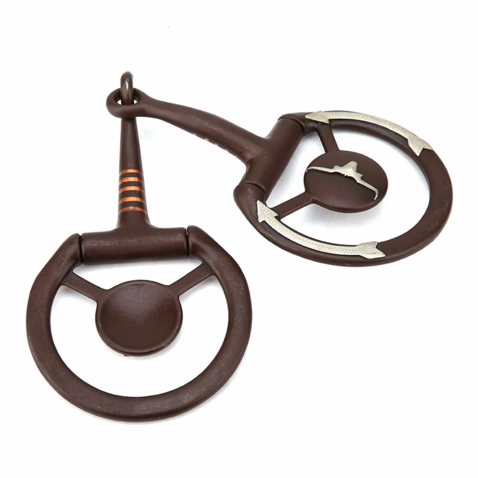 Broca de Boca de Caballo, Broca de Espesor de Acero Inoxidable Rodillo de Broca de Boca Suelta con Incrustaciones de Cobre, Accesorio de Carreras de Caballos