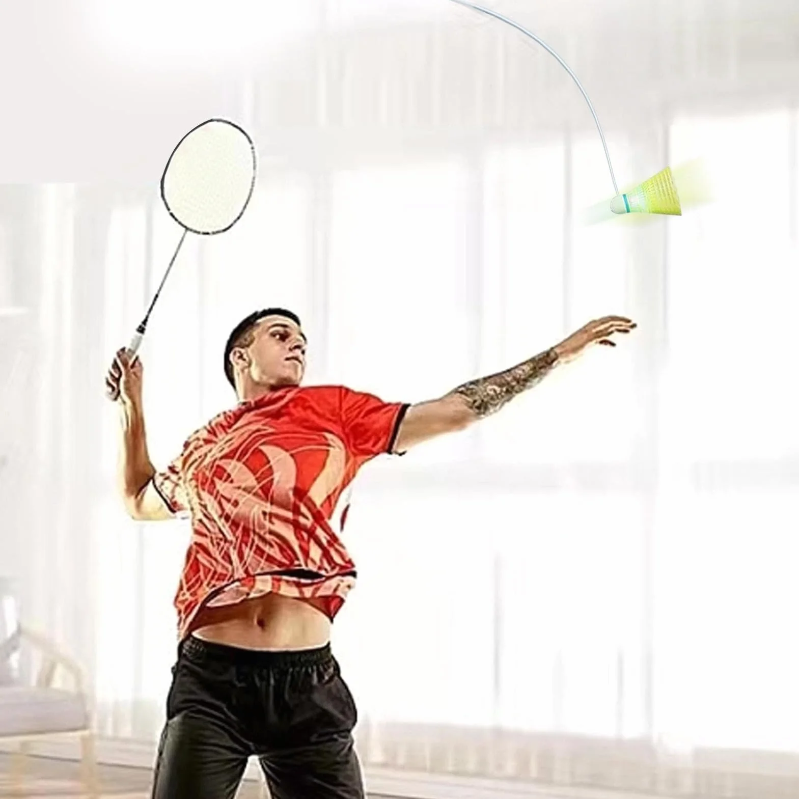 Entrenador De Rebote De Bádminton, Juego De Entrenamiento Individual Para Interiores