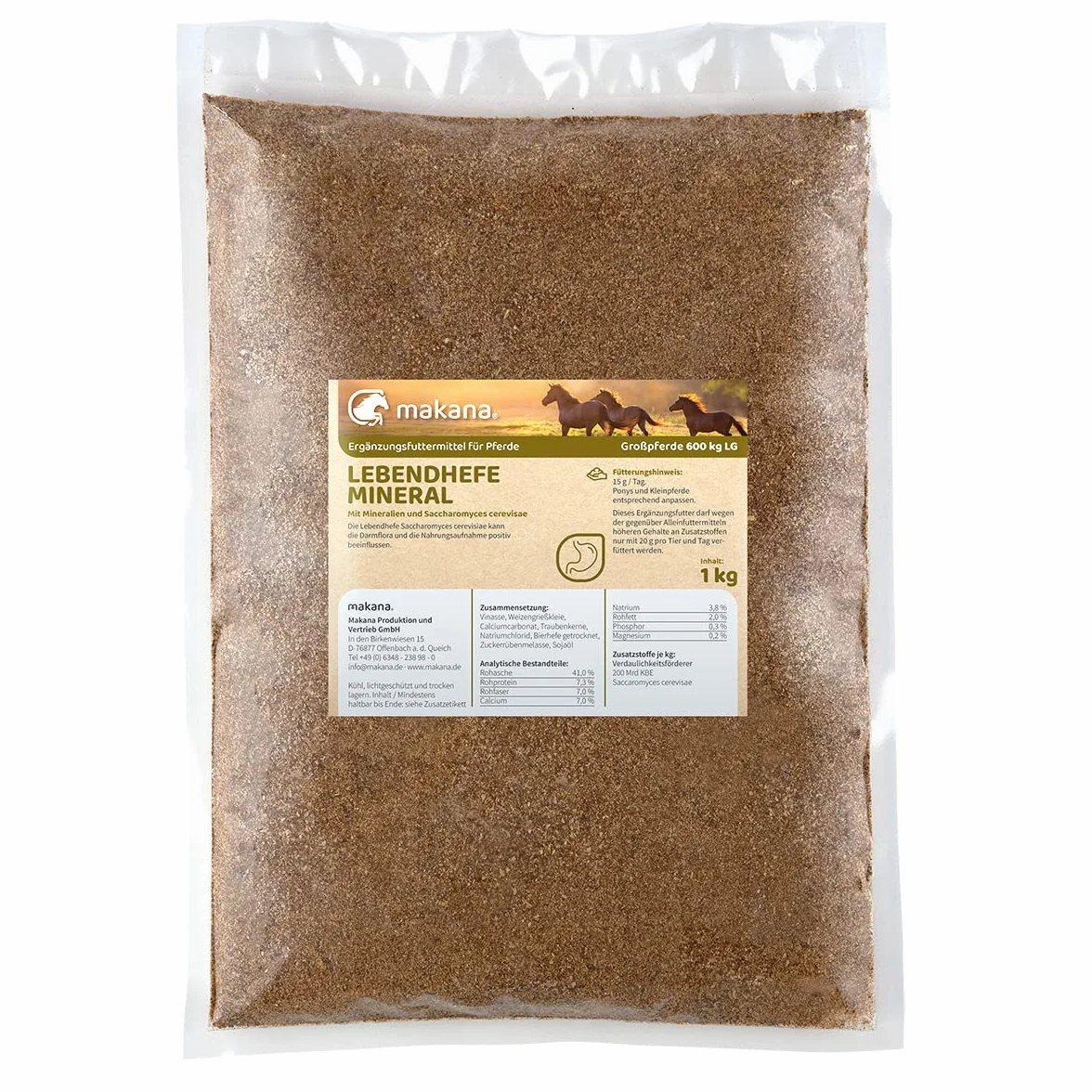 Makana levadura Viva, 20 x 10 x 10 KBE, Saccharomyces cerevisae, Bolsa de 1000 g (1 x 1 kg)