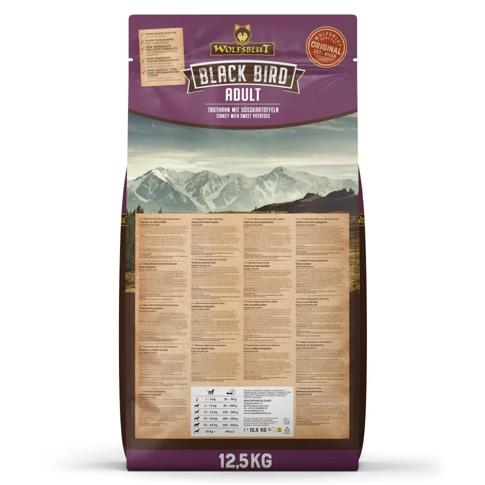 Wolfsblut Black Bird Alimento para Perros Adultos 12,5 kg