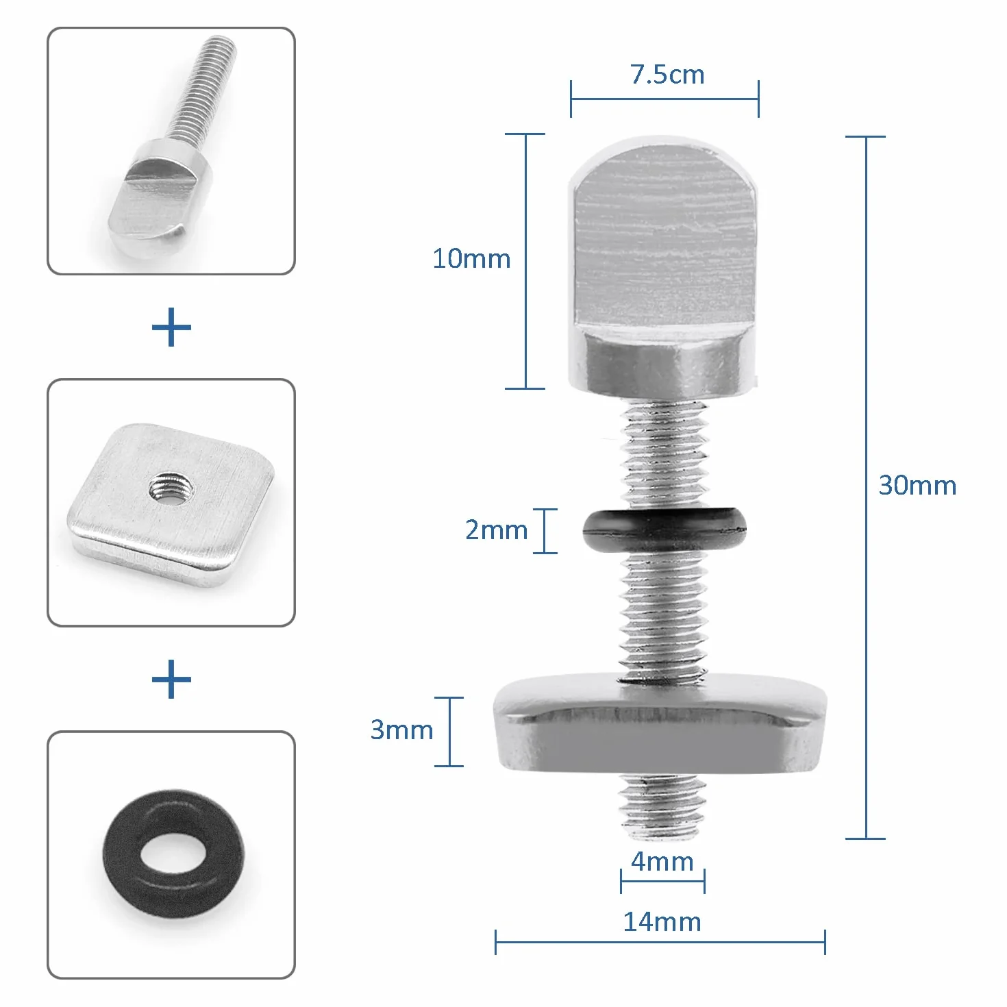 10 Pcs Tornillo de Paddle Surf, Quillas Surf, Accesorios para Sup