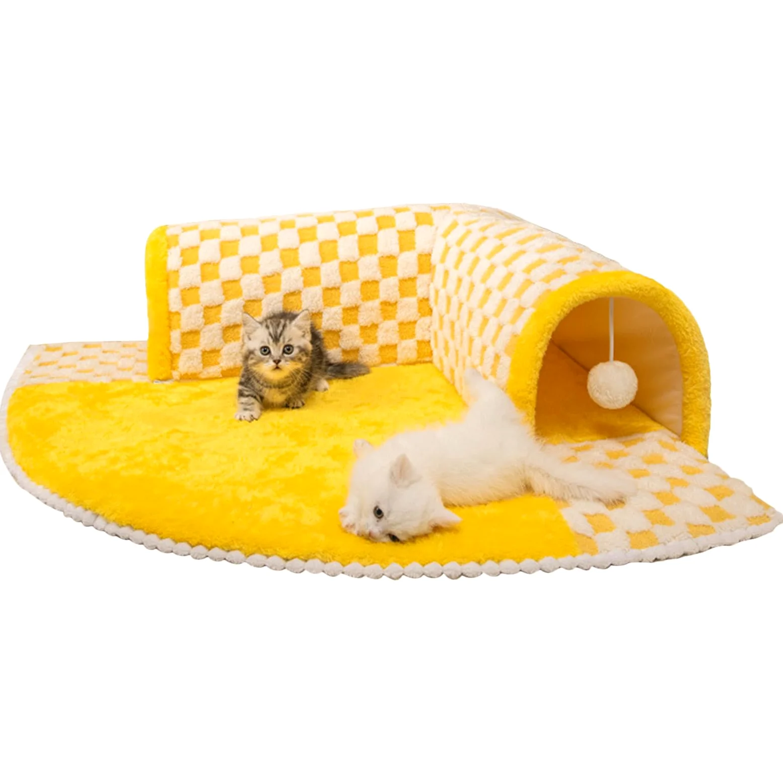 Cuna túnel para gatos, base antideslizante escondite de juego para mascotas – Caseta Peekaboo para gatos | Para gatos y conejos, para dormir, dormir, descansar y